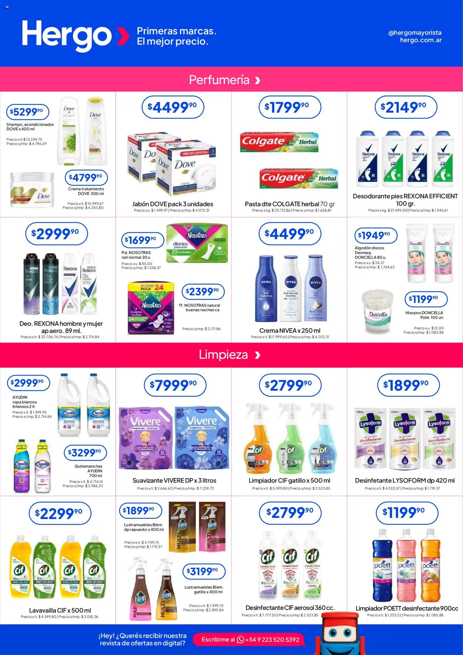 Hergo catálogo │ válido desde el 18.03.2026 | Página: 4 | Productos: Lustramuebles, Algodón, Fragancia, Ropa