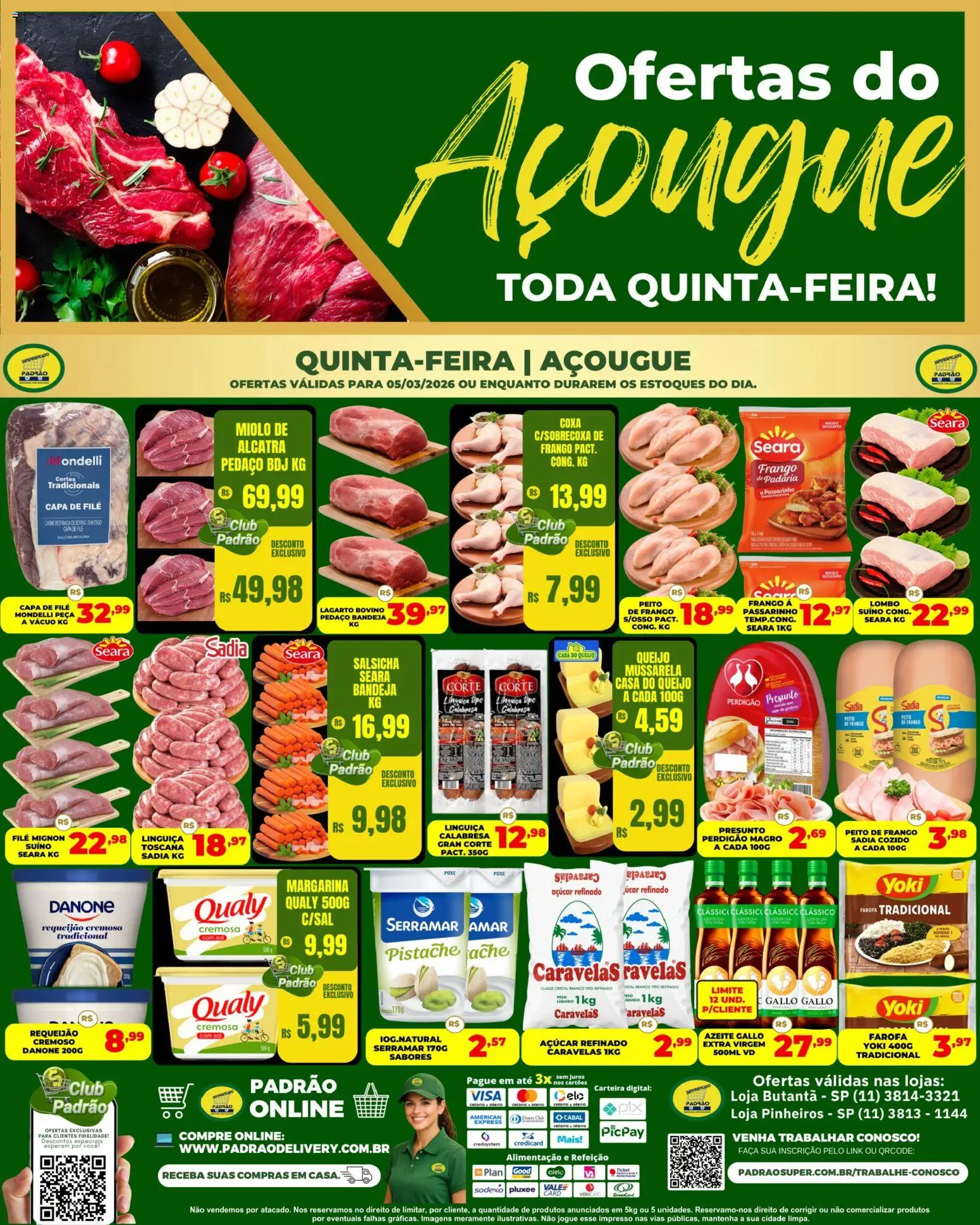 Supermercado Padrão Folheto - válido de 05.03.2026 | Página: 1 | Produtos: Carteira, Azeite, Margarina, Peito de frango