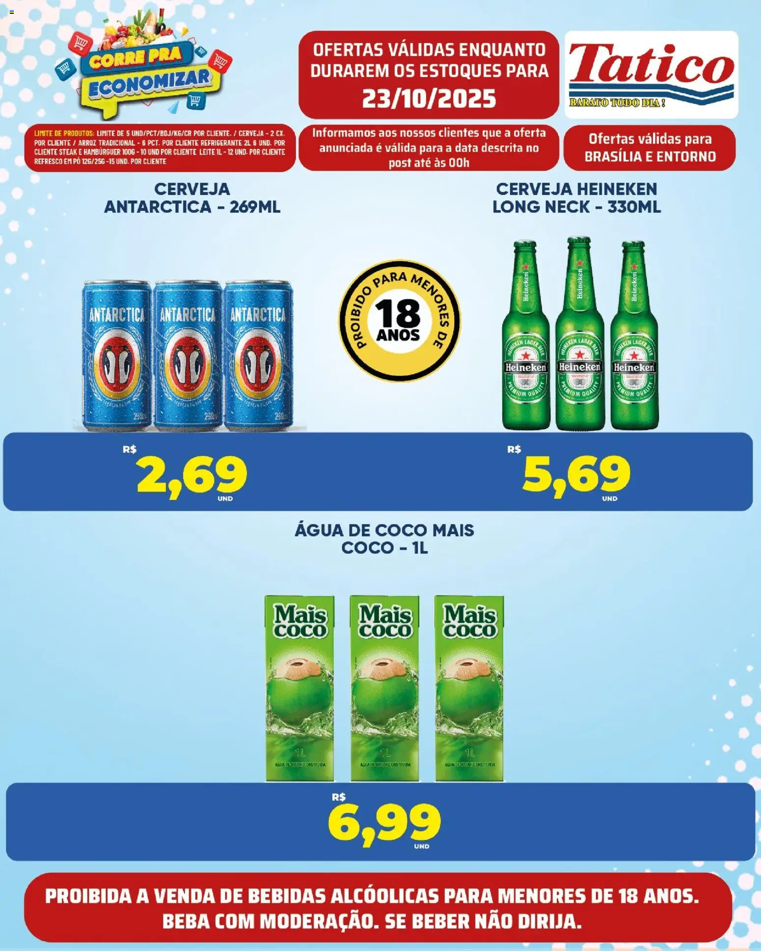 Tatico Folheto - válido de 23.10.2025 | Página: 21 | Produtos: Leite, Cerveja, Arroz, Cerveja Heineken
