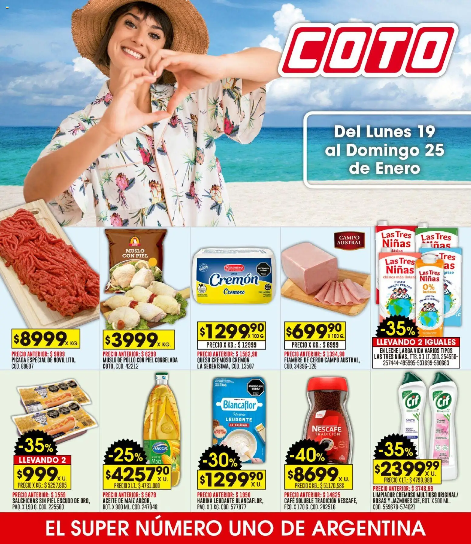 Coto - Ofertas │ válido desde el 19.01.2026 | Página: 1 | Productos: Pollo, Harina, Aceite, Limpiador