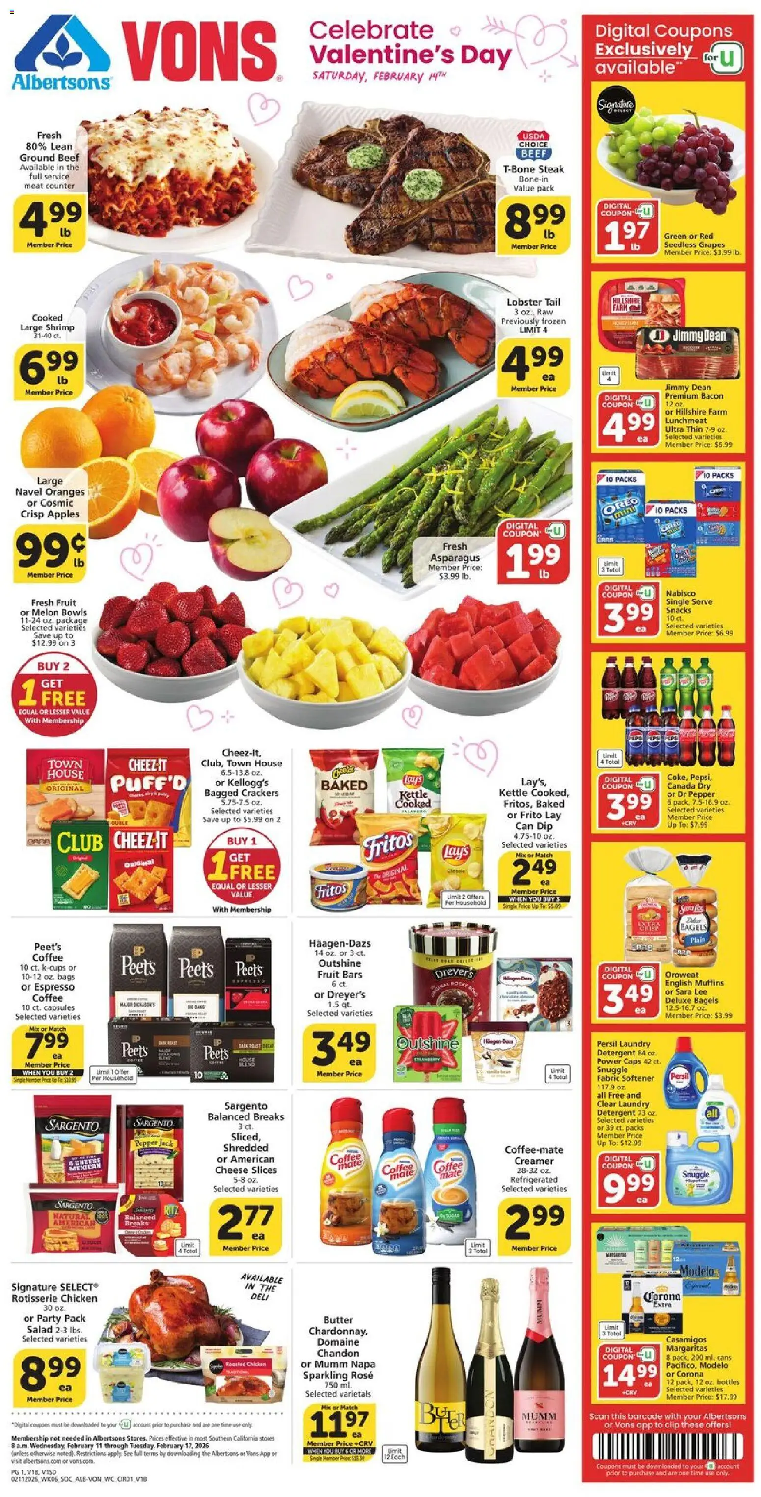 Vons Weekly Ad - SoCal - valid from 11.02.2026 | Page: 1
