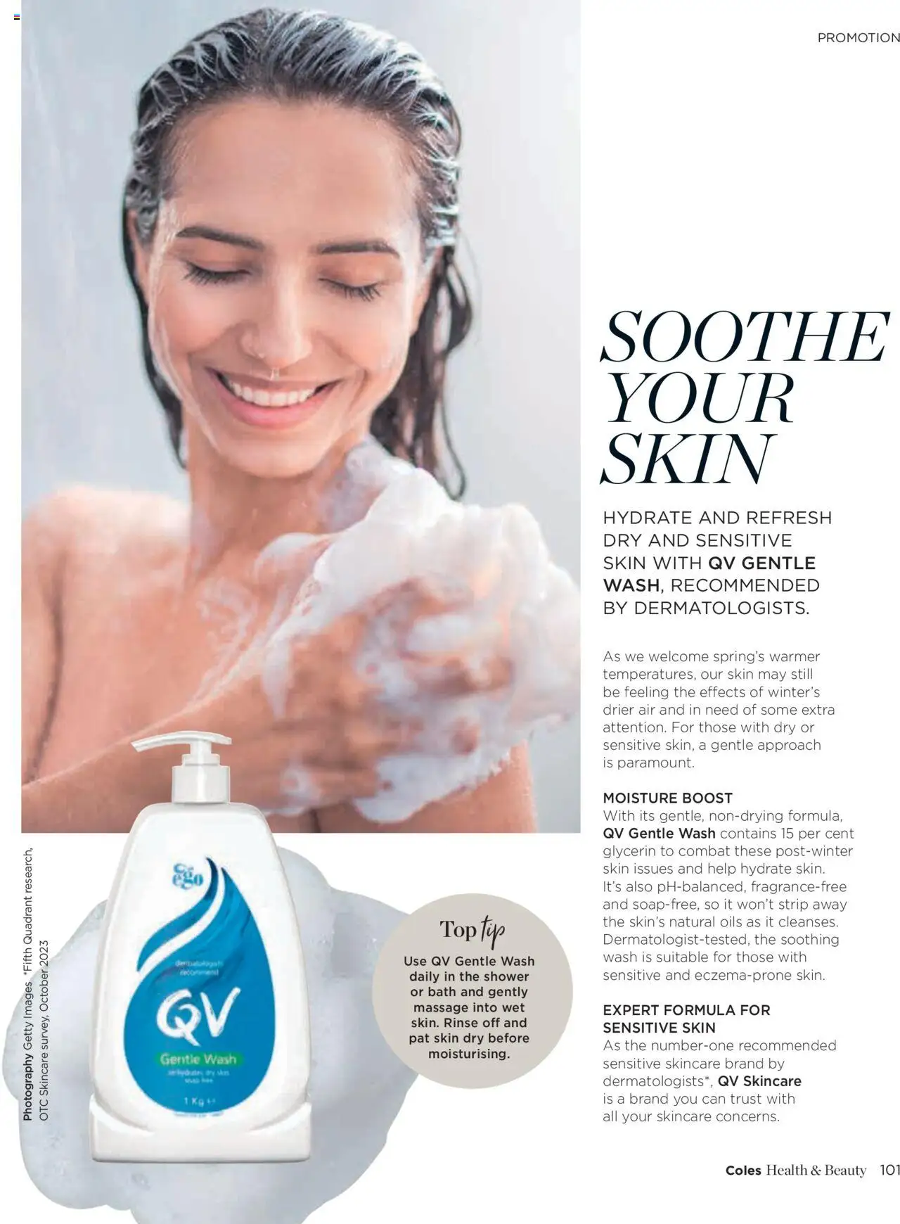 Coles catalogue - valid from 07.10.2024 | Page: 101 | Products: Bath, Shower, Strip, Sensitive skin