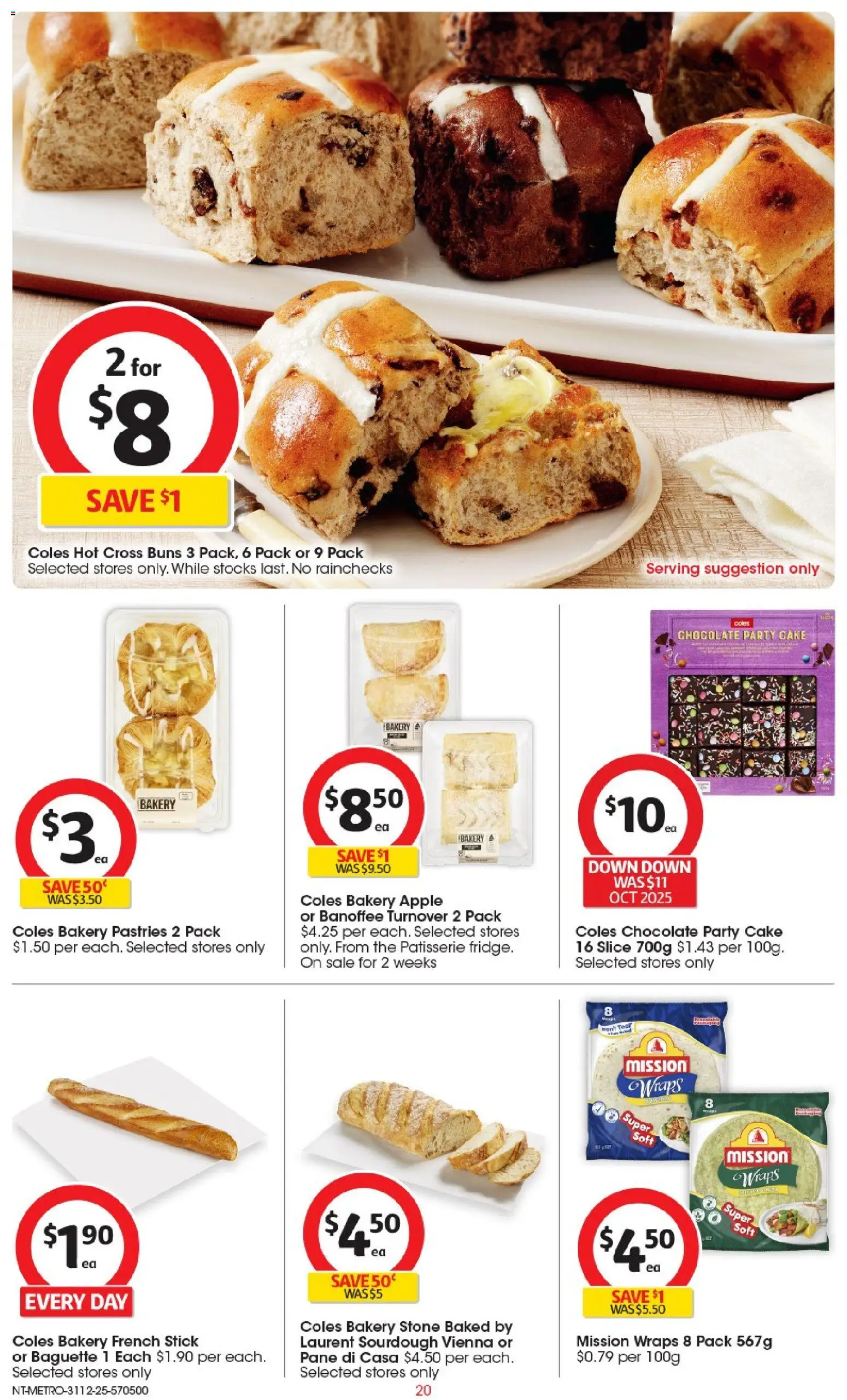 Coles catalogue - valid from 31.12.2025 | Page: 21 | Products: Chocolate, Bakery