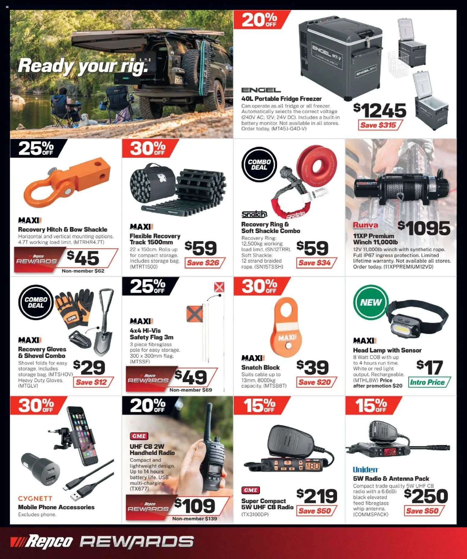 Repco catalogue - valid from 15.04.2026 | Page: 8 | Products: Battery, Shovel, Antenna, Radio