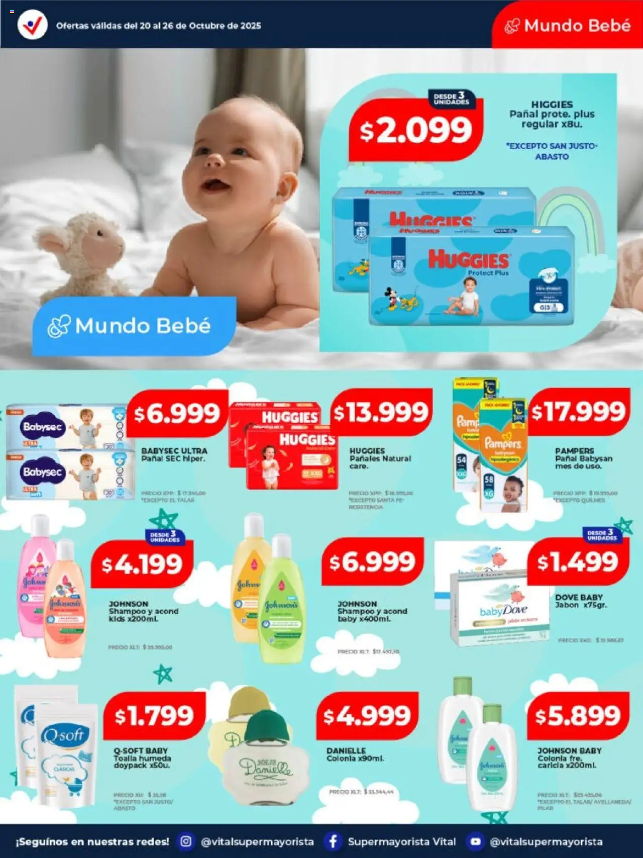 Vital - Ofertas - Neuquén │ válido desde el 20.10.2025 | Página: 6 | Productos: Toalla, Shampoo, Jabón, Pañales