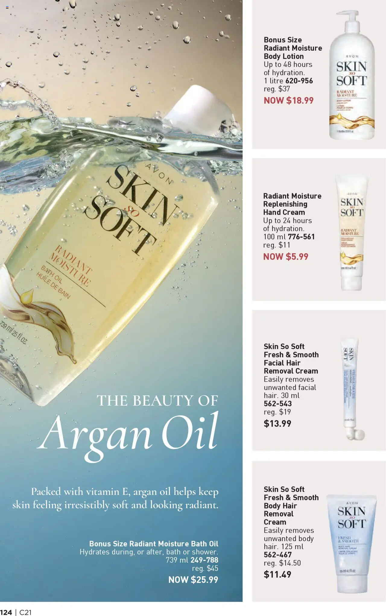 Avon flyer valid from 09.10.2025 | Page: 124 | Products: Cream, Body lotion, Hair removal cream, Oil
