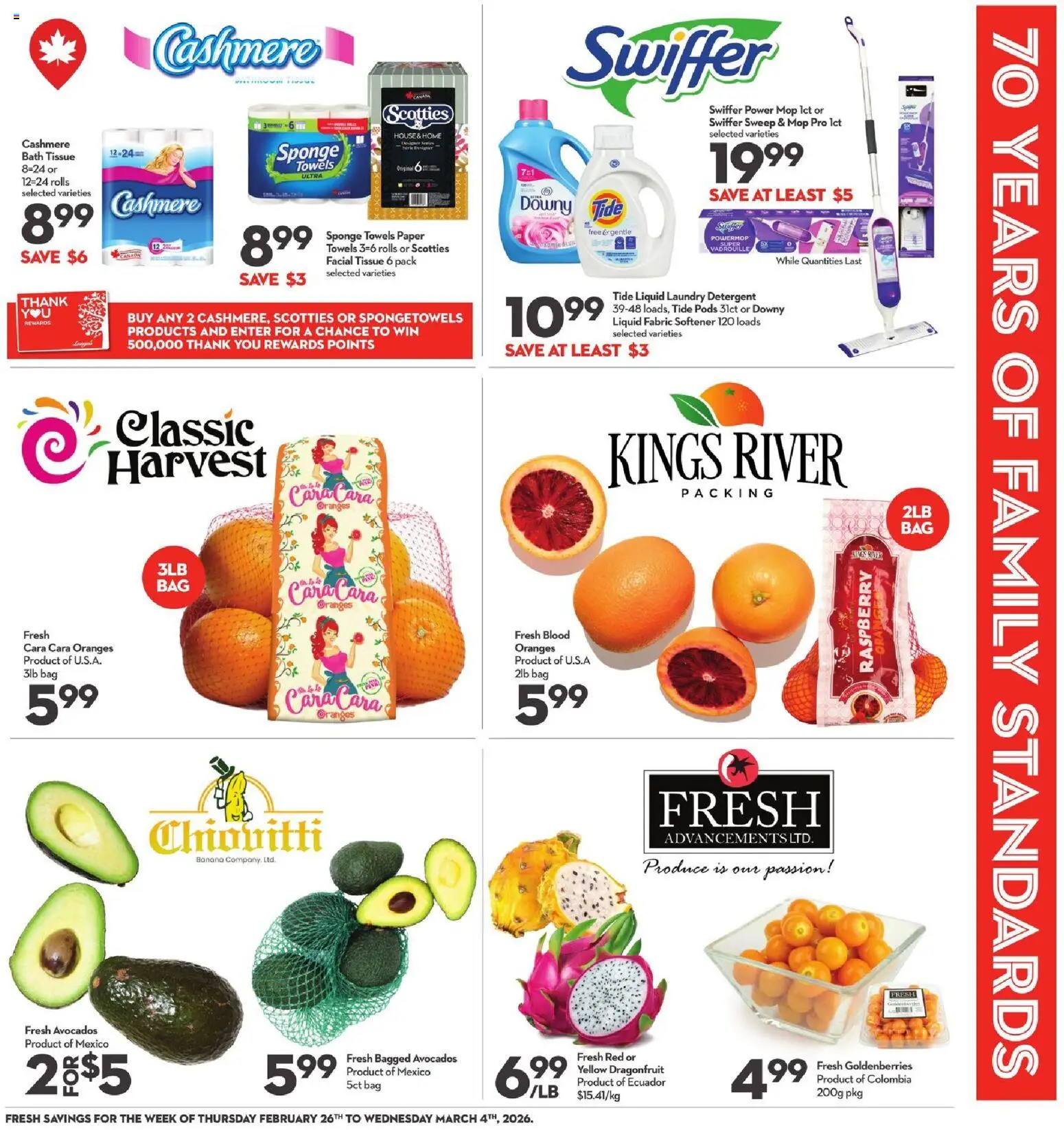 Longo's flyer valid from 26.02.2026 | Page: 8 | Products: Bag, Sponge, Bath, Oranges