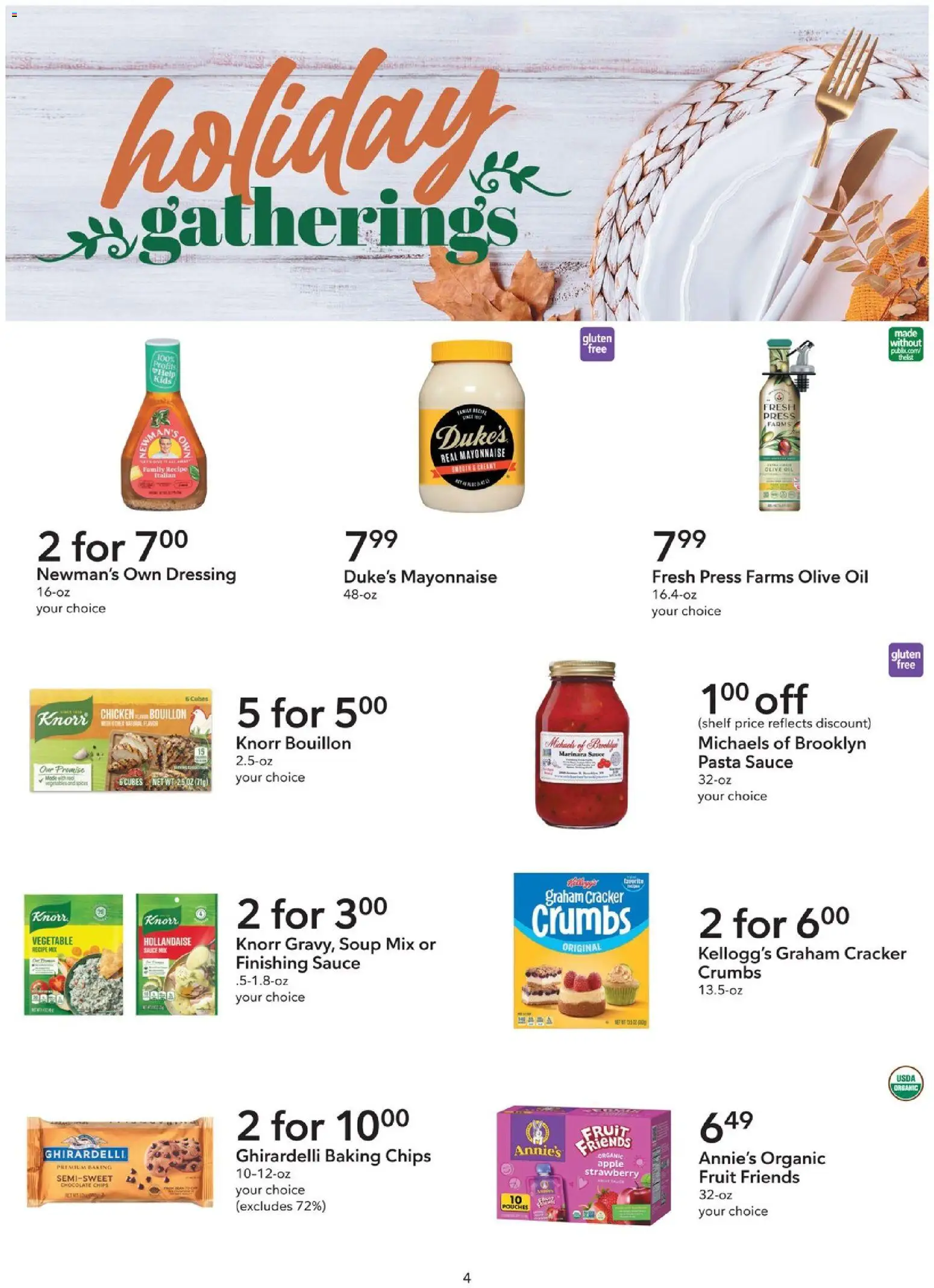 Publix Extra Savings - valid from 15.11.2025 | Page: 4 | Products: Shelf, Oil, Chocolate, Mayonnaise