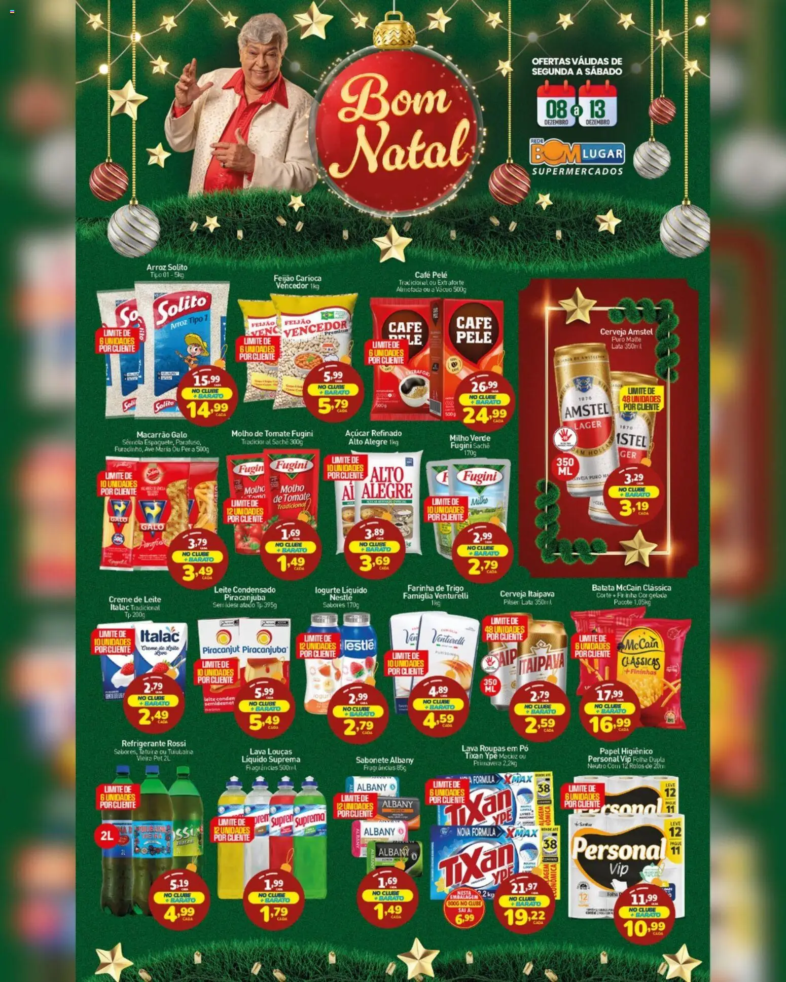 Rede Bom Lugar Folheto - válido de 08.12.2025 | Página: 1 | Produtos: Molho de tomate, Arroz, Refrigerante, Papel higiênico