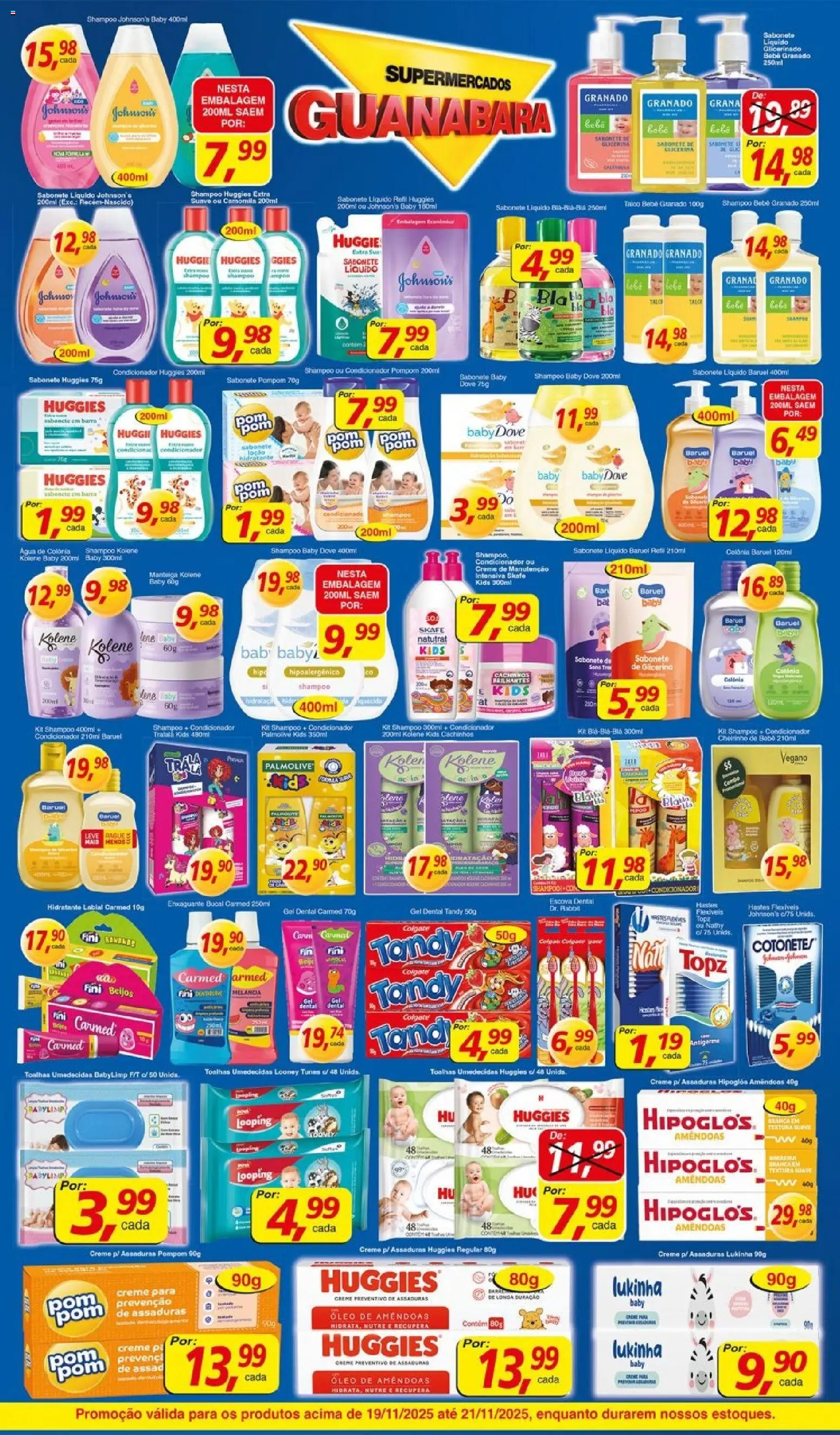Supermercados Guanabara Folheto - válido de 19.11.2025 | Página: 11 | Produtos: Condicionador, Sabonete, Amêndoas, Sabonete líquido