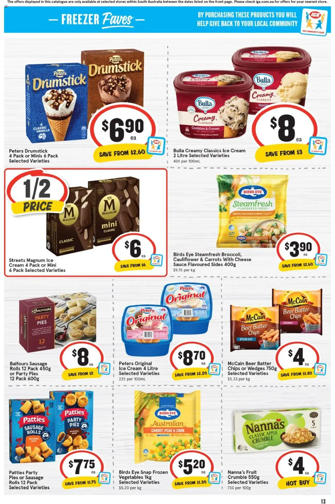 IGA catalogue - valid from 13.08.2025 | Page: 14 | Products: Cream, Vegetables, Sausage, Cauliflower