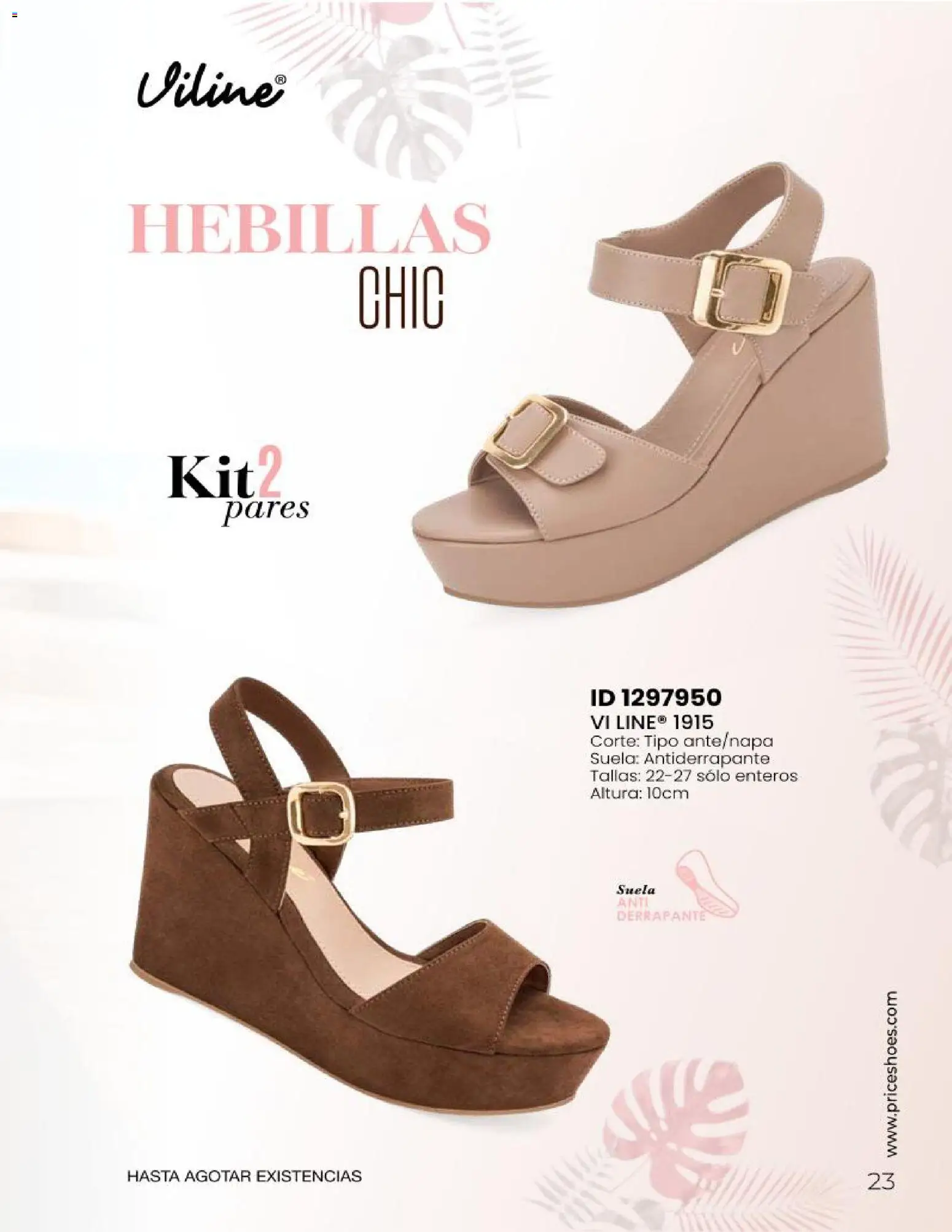 Nuevas ofertas de Price Shoes válidas en toda la República Mexicana desde el 23.04.2026. ¡Encuentra las mejores ofertas en Price Shoes catálogo Sandalias Kits! | Página: 23 | Productos: Hebillas
