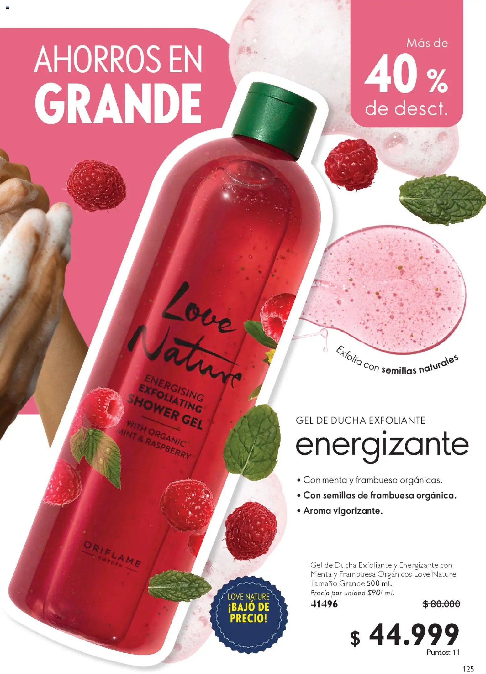 Oriflame revista - valida desde el 07.03.2026 | Página: 133 | Productos: Semillas, Ducha, Gel de ducha