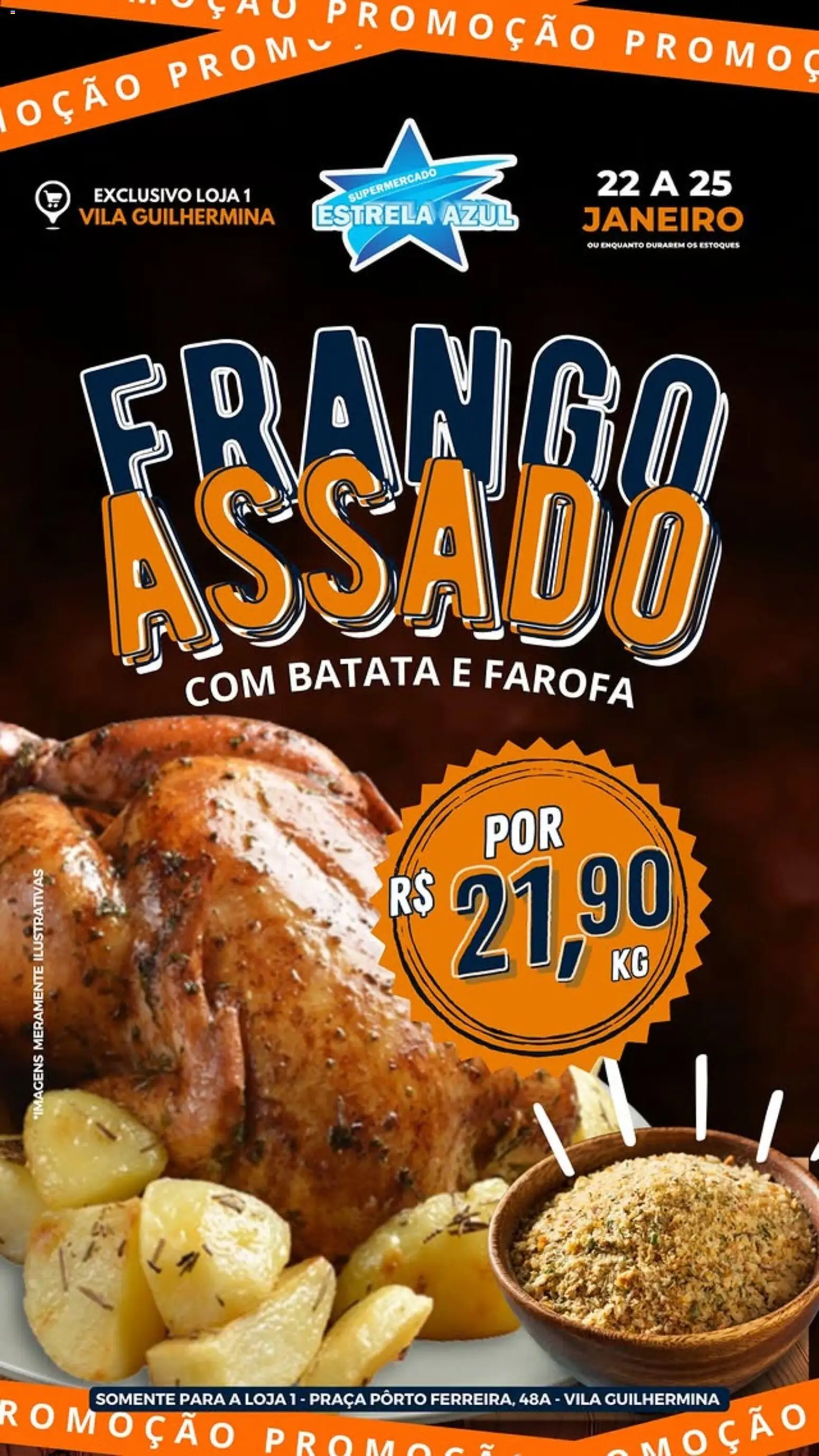 Estrela Azul Folheto - válido de 22.01.2026 | Página: 1 | Produtos: Batata, Frango, Farofa