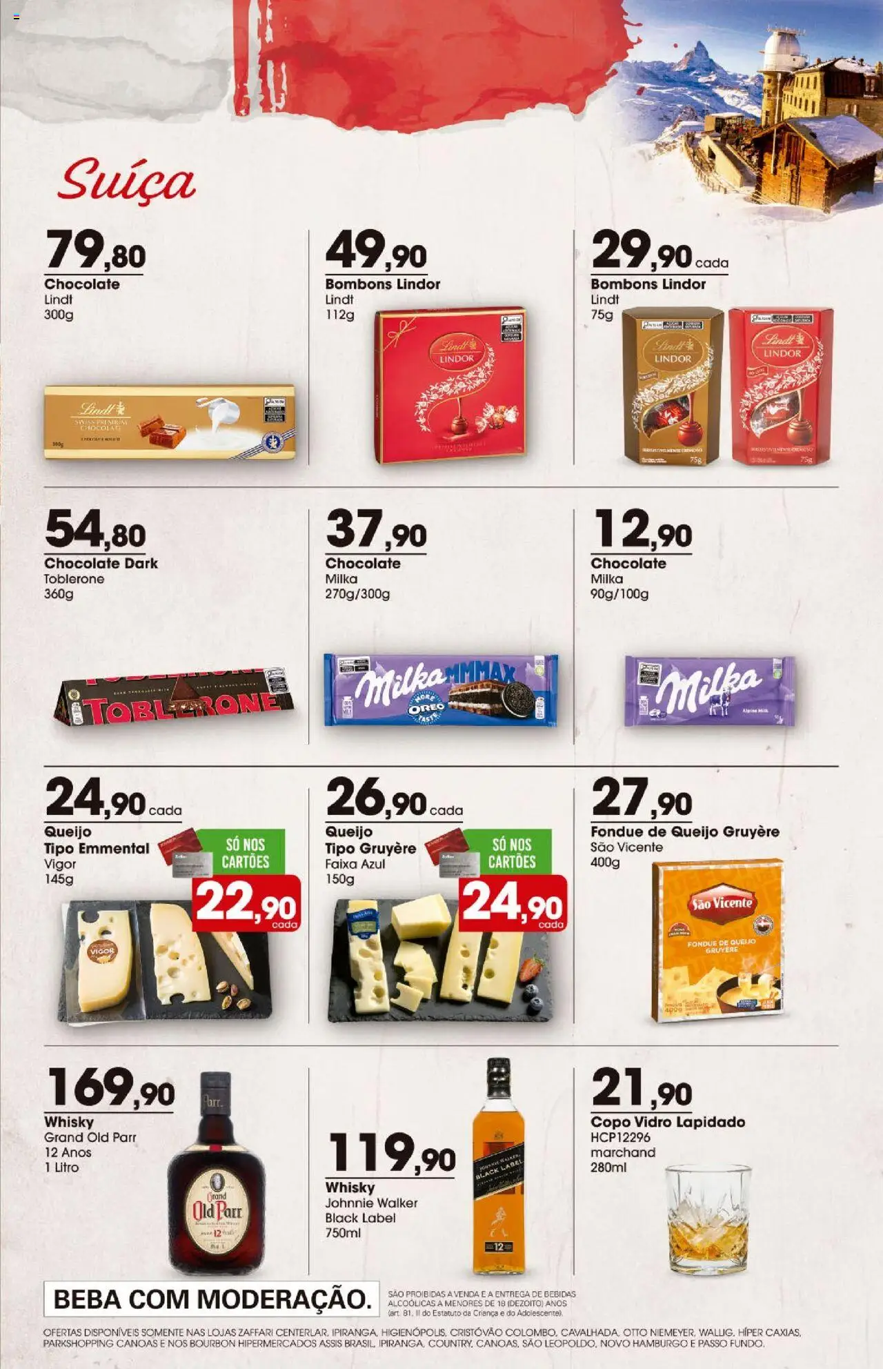 Zaffari Folheto - válido de 07.08.2025 | Página: 15 | Produtos: Whisky, Queijo, Chocolate, Bourbon