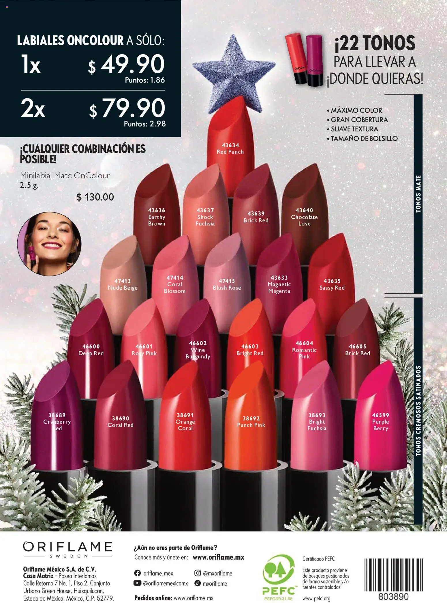 Nuevas ofertas de Oriflame válidas en toda la República Mexicana desde el 06.12.2025. ¡Encuentra las mejores ofertas en Oriflame campaña 12 2025! | Página: 132
