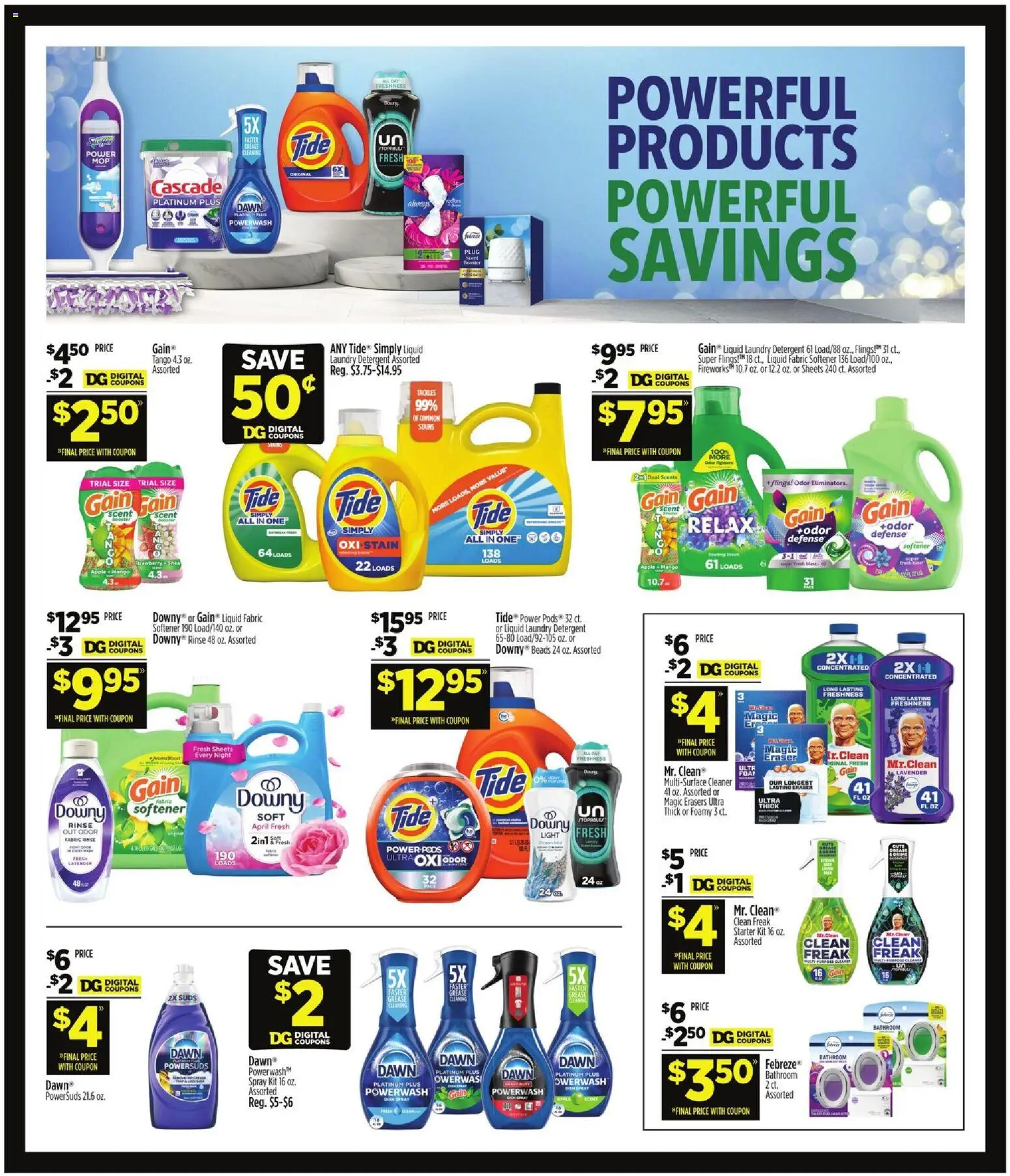Dollar General Weekly Ad - TX - valid from 04.01.2026 | Page: 10 | Products: Eraser, Fabric softener, Starter, Mango