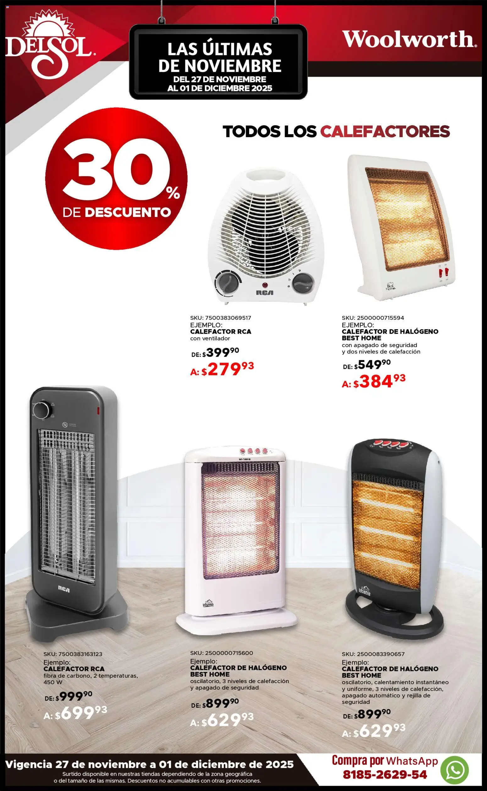 Nuevas ofertas de Del Sol y Woolworth válidas en toda la República Mexicana desde el 27.11.2025. ¡Encuentra las mejores ofertas en Del Sol y Woolworth Buen Fin ! | Página: 20