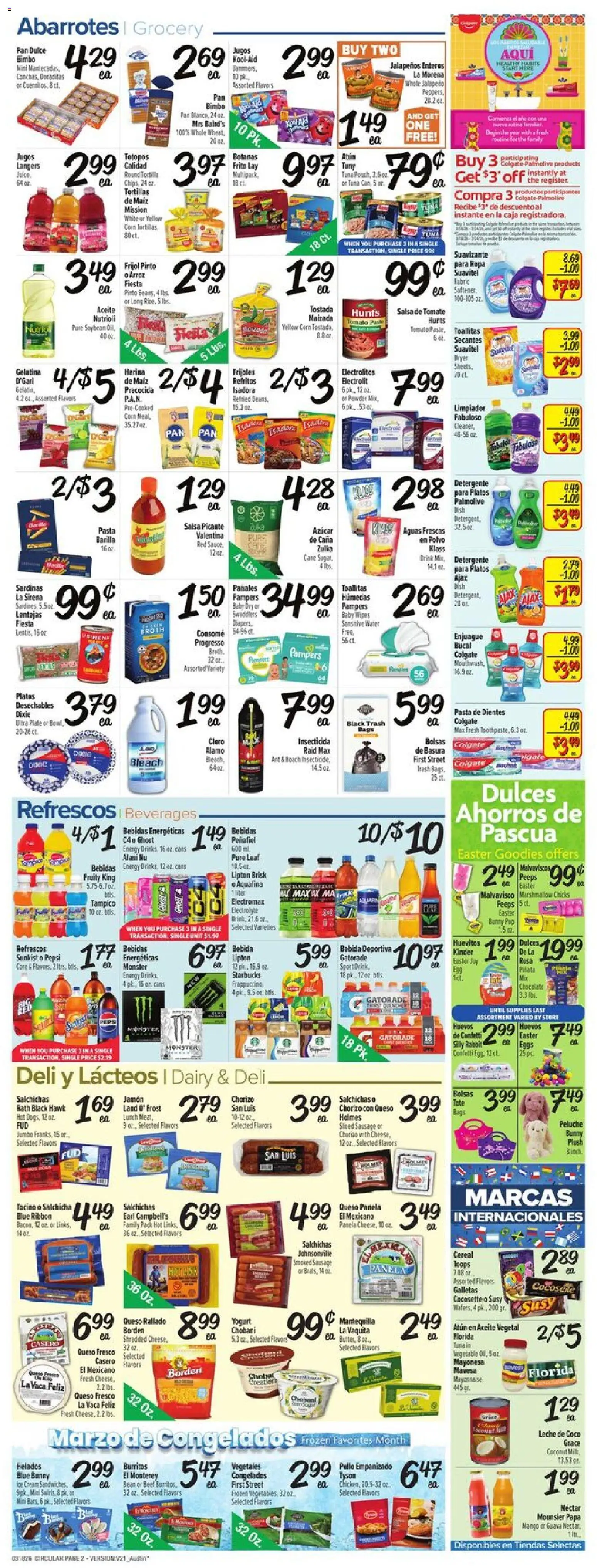 Fiesta Mart Weekly Ad - valid from 18.03.2026 | Page: 2 | Products: Pasta, Cream, Sausage, Pc