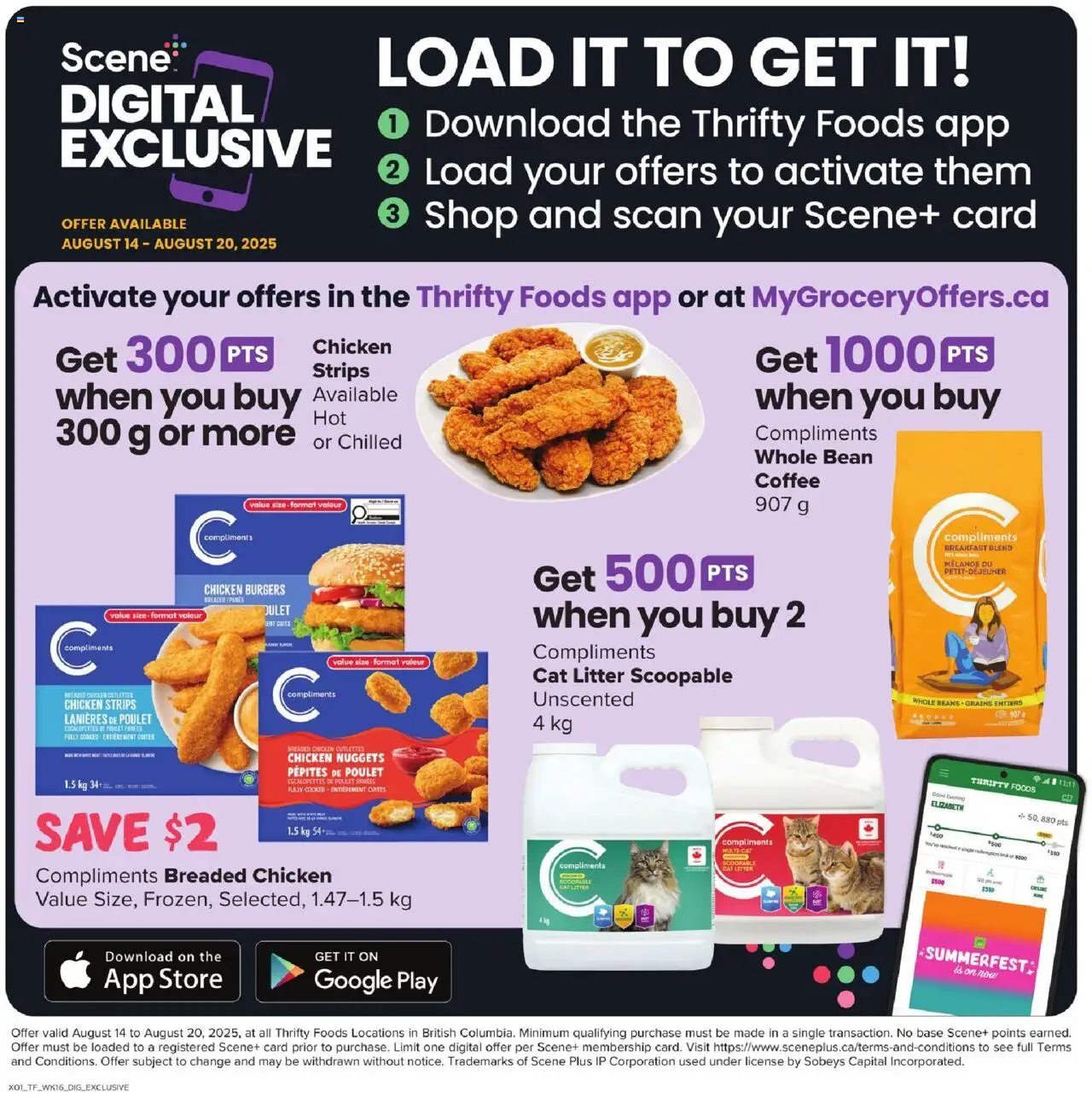 Thrifty Foods flyer valid from 14.08.2025 | Page: 16 | Products: Coffee, Chicken