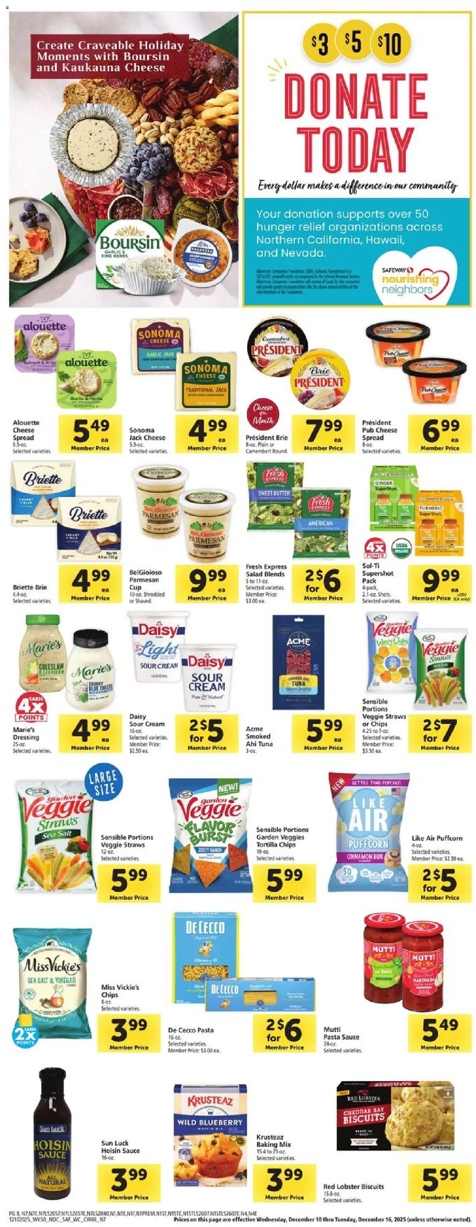 Safeway Weekly Ad - valid from 10.12.2025 | Page: 8 | Products: Turmeric, Vinegar, Ginger, Sour cream