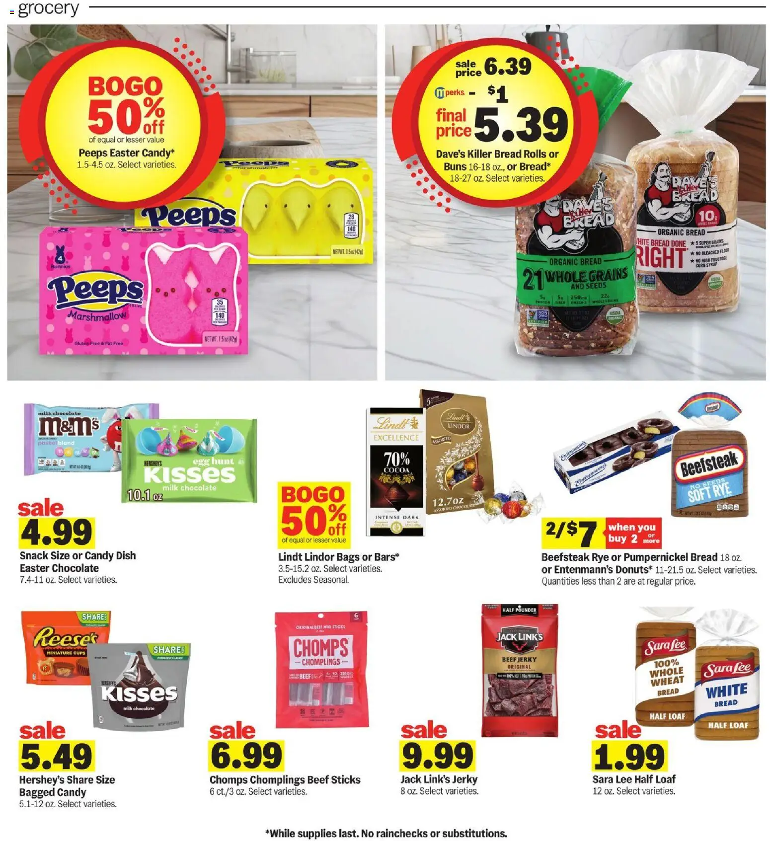 Meijer Weekly Ad - valid from 11.03.2026 | Page: 12 | Products: Corn, Bread, Chocolate, Beef
