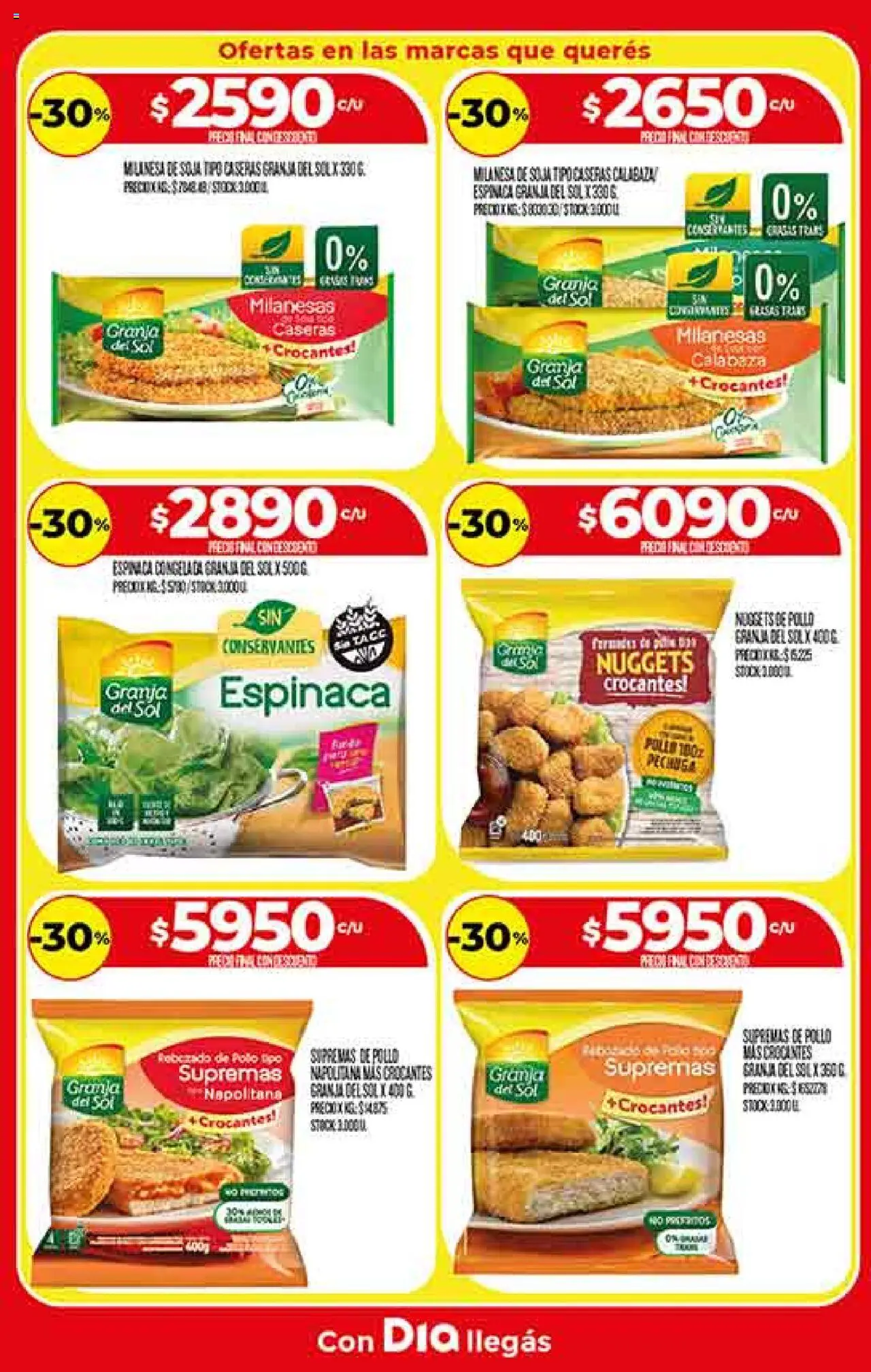 Supermercado DIA Ofertas │ válido desde el 06.08.2025 | Página: 13 | Productos: Pollo, Milanesa, Espinaca