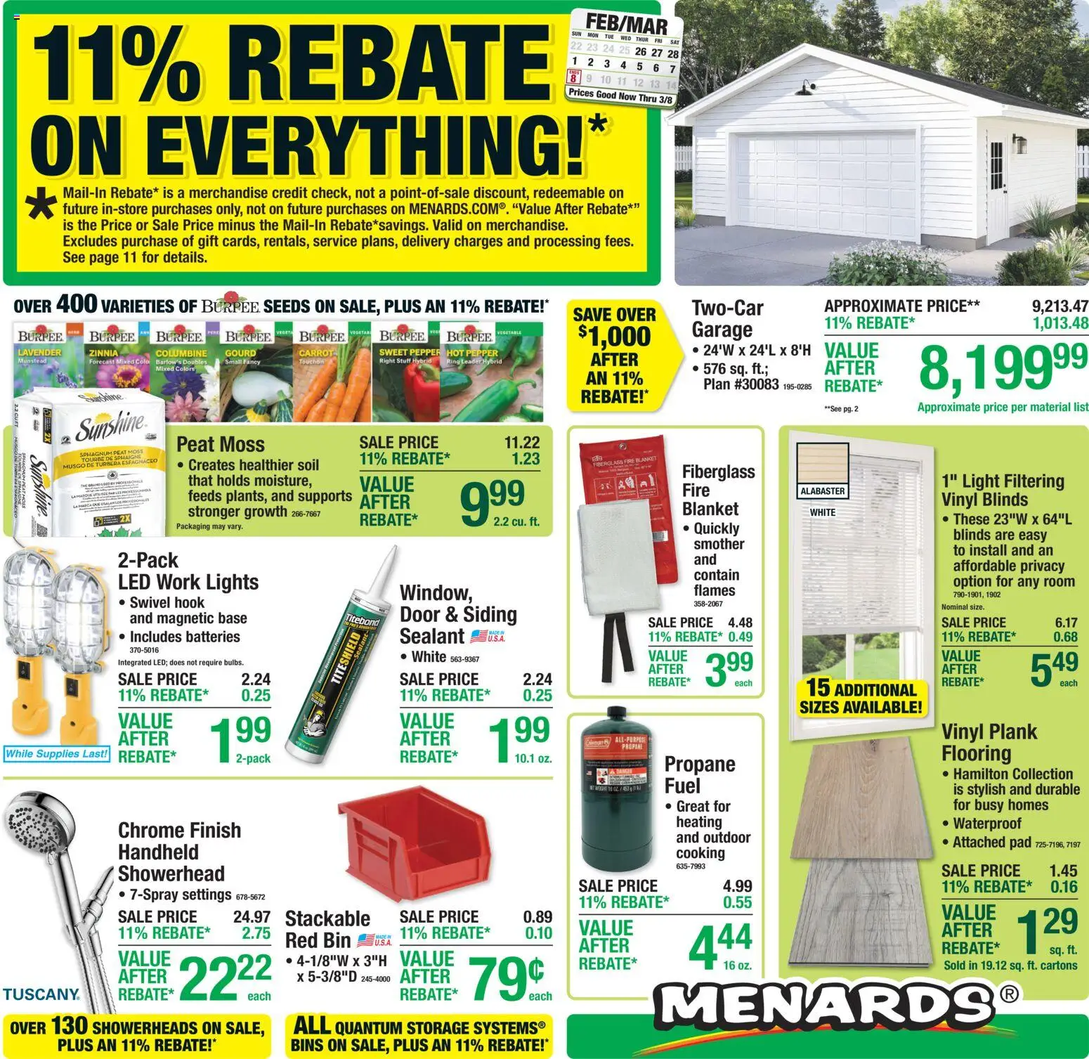 Menards Weekly Ad - valid from 25.02.2026 | Page: 1 | Products: Hook, Ring, Carrot, Pepper