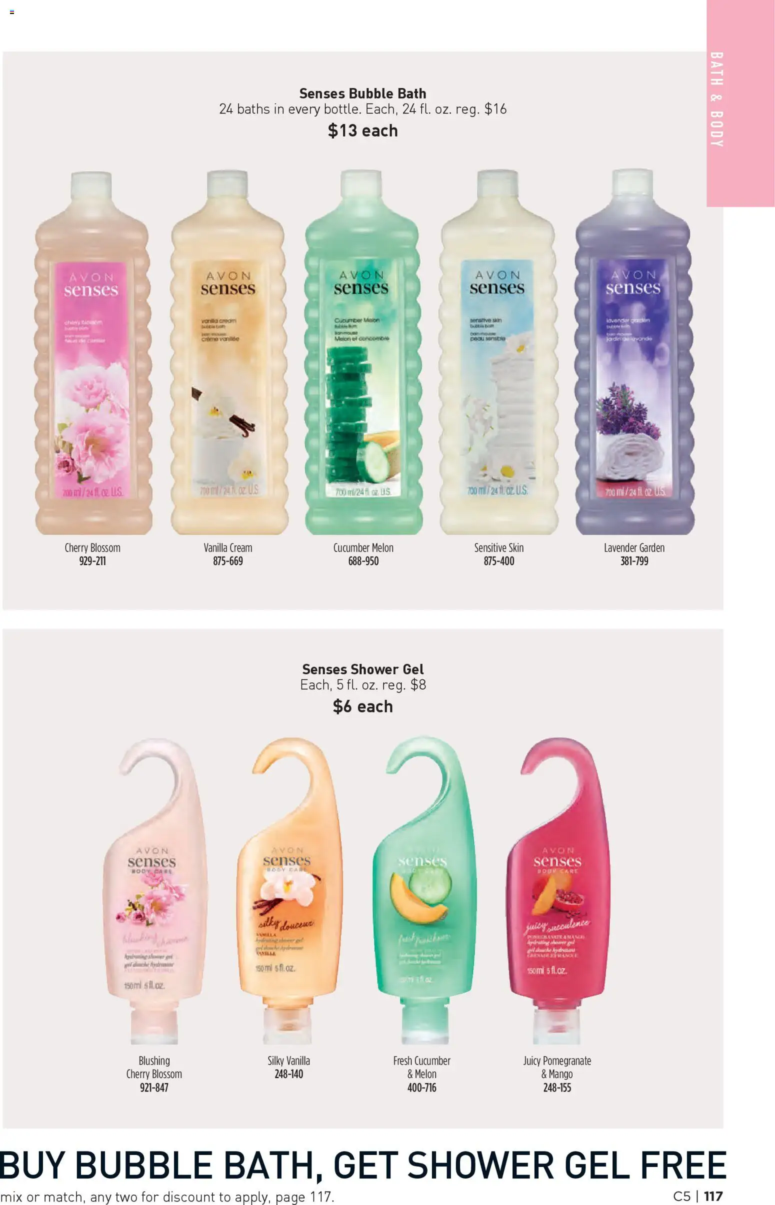 Avon Brochure - valid from 25.02.2026 | Page: 117 | Products: Bath, Shower, Shower gel, Melon