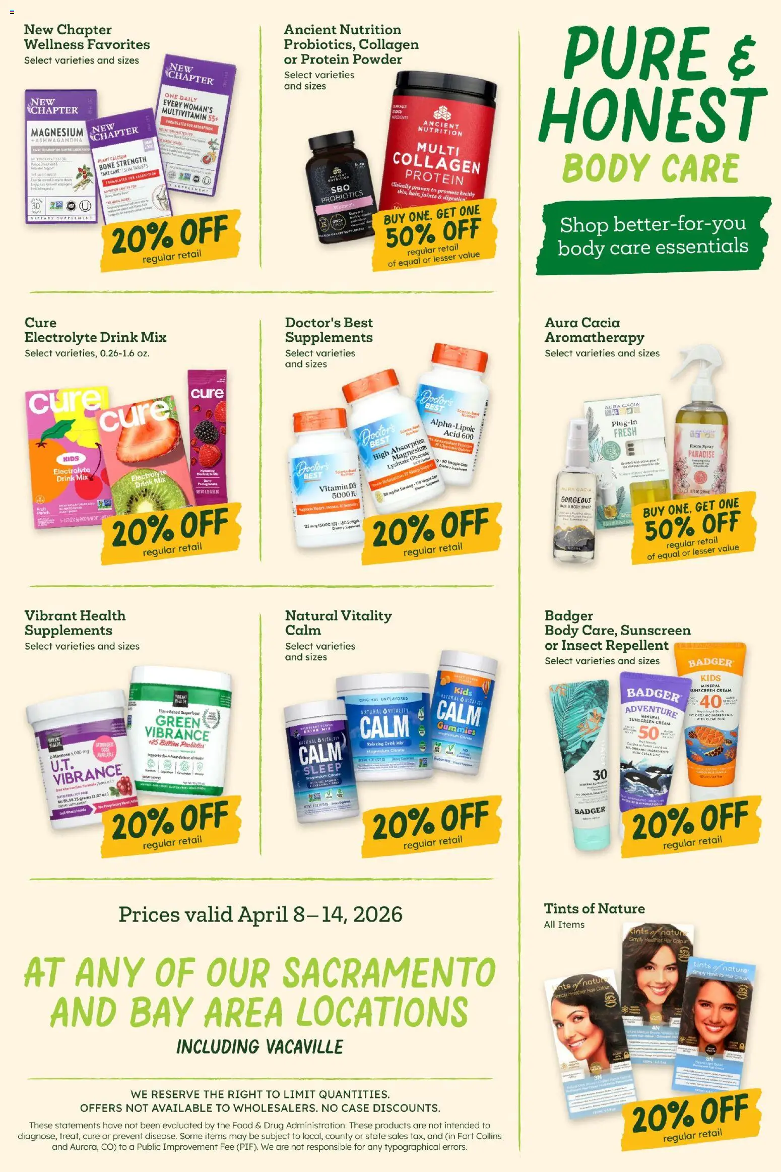 Sprouts Weekly Ad - valid from 08.04.2026 | Page: 13 | Products: Multivitamin, Zinc, Powder, Sunscreen