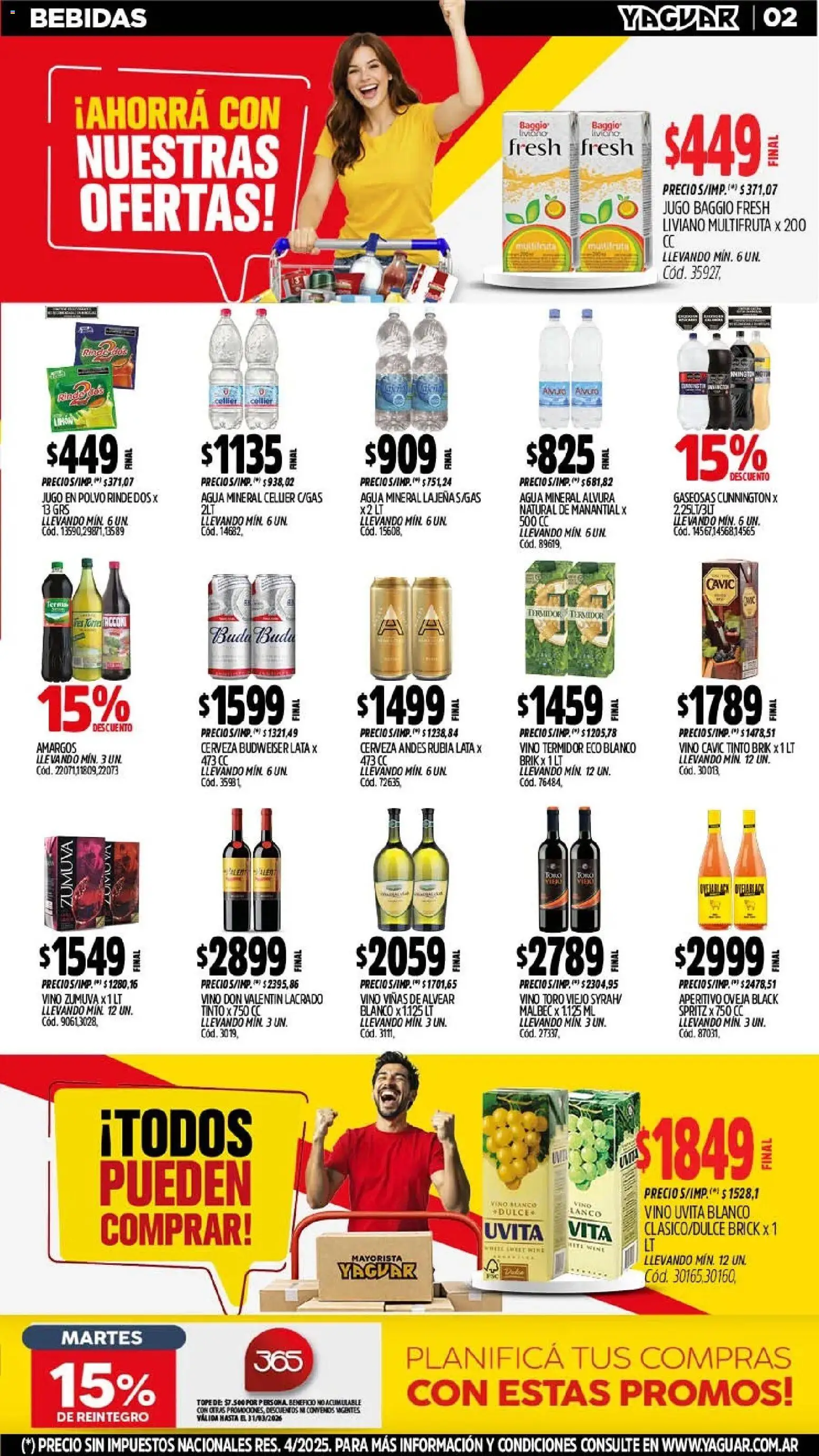 Yaguar - Oferta Semanal Neuquen │ válido desde el 02.03.2026 | Página: 2 | Productos: Polvo, Jugo, Vino, Cerveza
