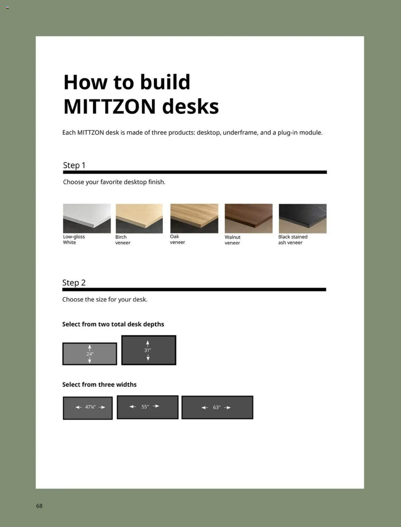 IKEA Office Brochure 2025 - valid from 01.03.2025 | Page: 68 | Products: Desk, Desktop