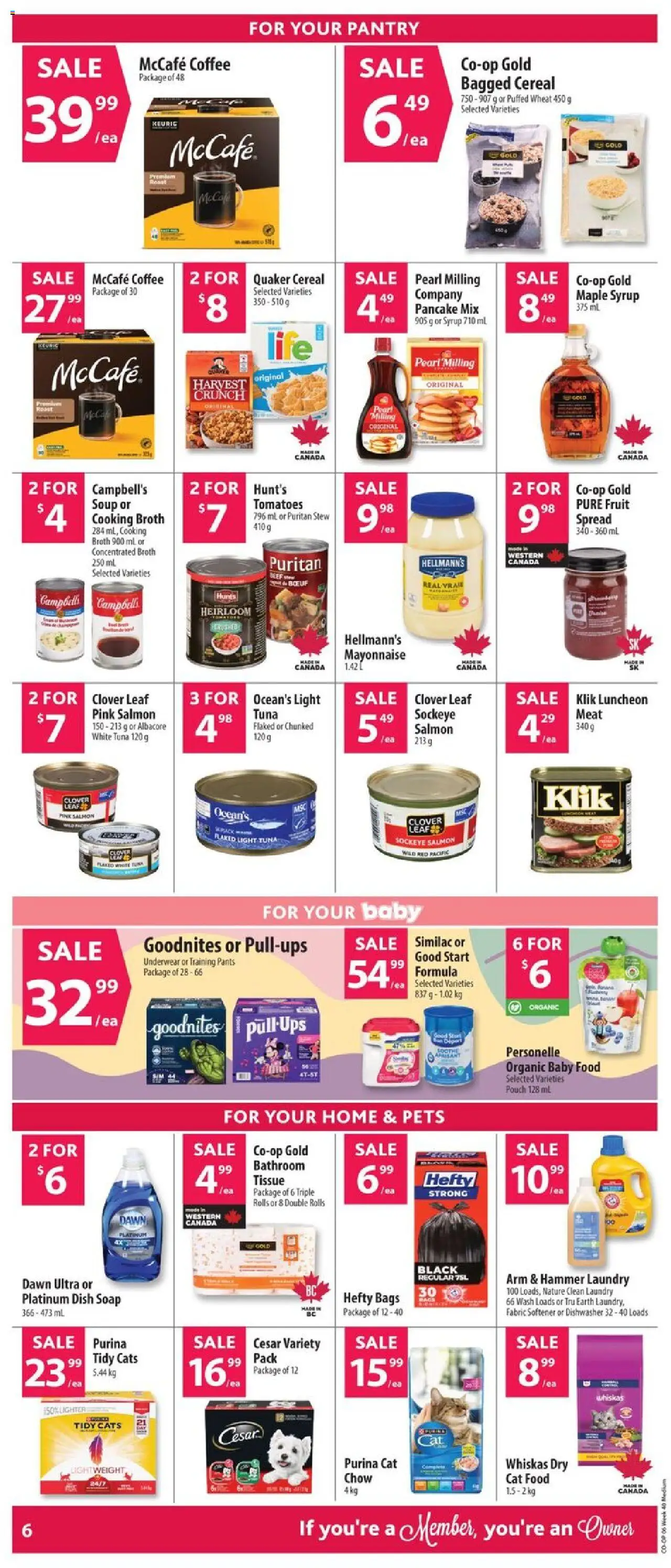 Co-op Food flyer valid from 25.09.2025 | Page: 13 | Products: Detergent, Coffee, Pants, Tomatoes