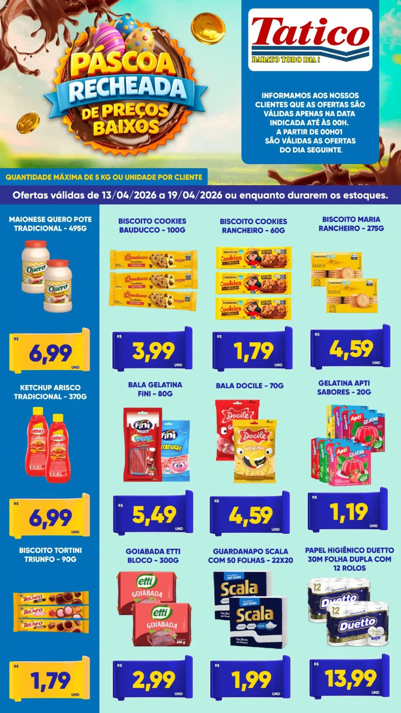 Tatico Folheto - válido de 13.04.2026 | Página: 4 | Produtos: Ketchup, Cookies, Papel higiênico, Gelatina