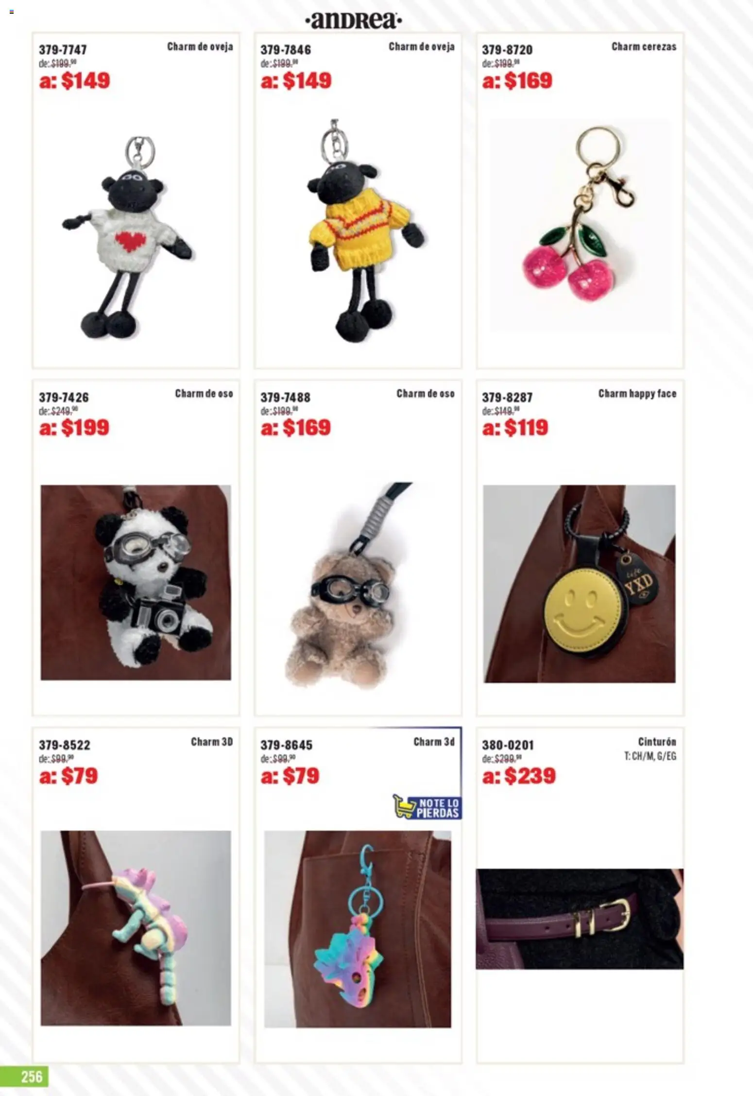 Nuevas ofertas de Andrea válidas en toda la República Mexicana desde el 05.04.2026. ¡Encuentra las mejores ofertas en Andrea catálogo Outlet! | Página: 256 | Productos: Cinturón, Cerezas