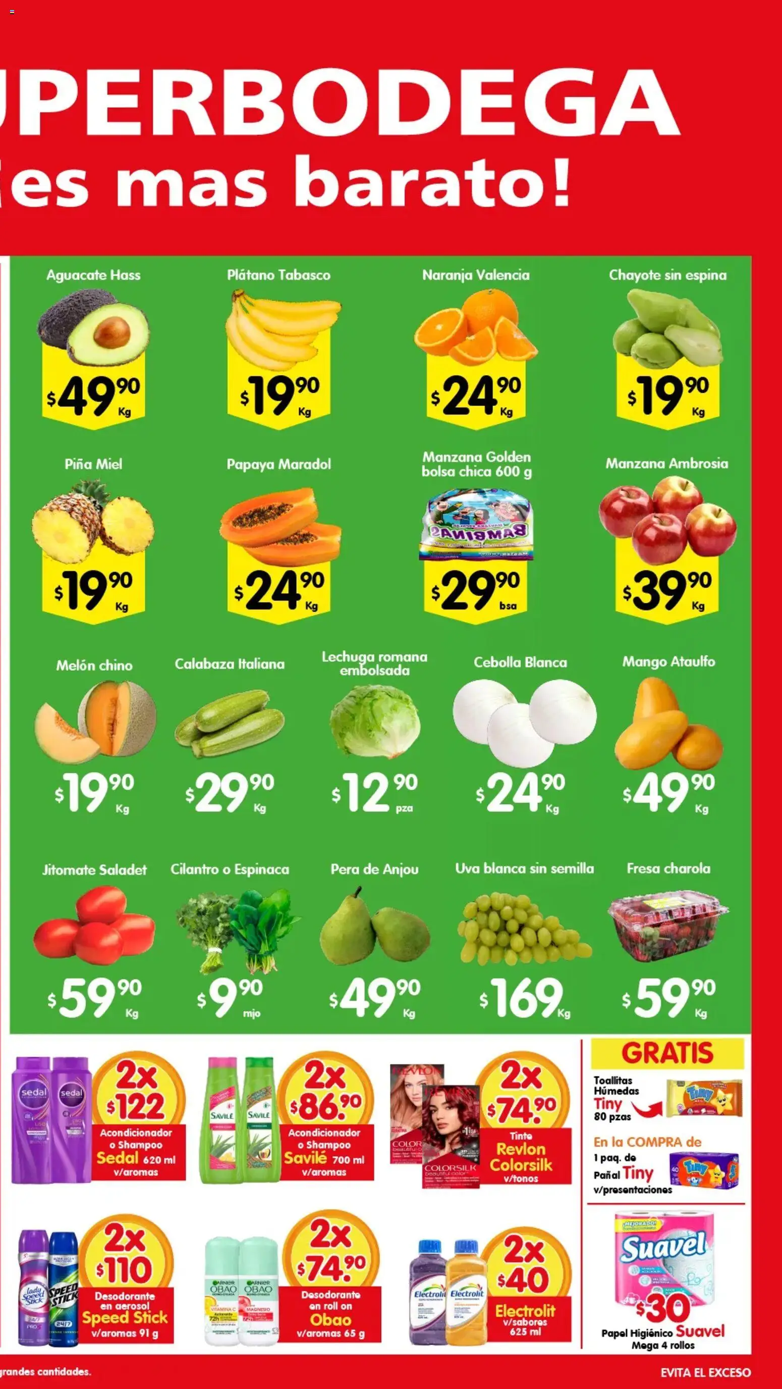 Nuevas ofertas de Arteli válidas en toda la República Mexicana desde el 28.04.2026. ¡Encuentra las mejores ofertas en Arteli folleto Aká Super Bodega! | Página: 2 | Productos: Melón, Bolsa, Manzana, Acondicionador