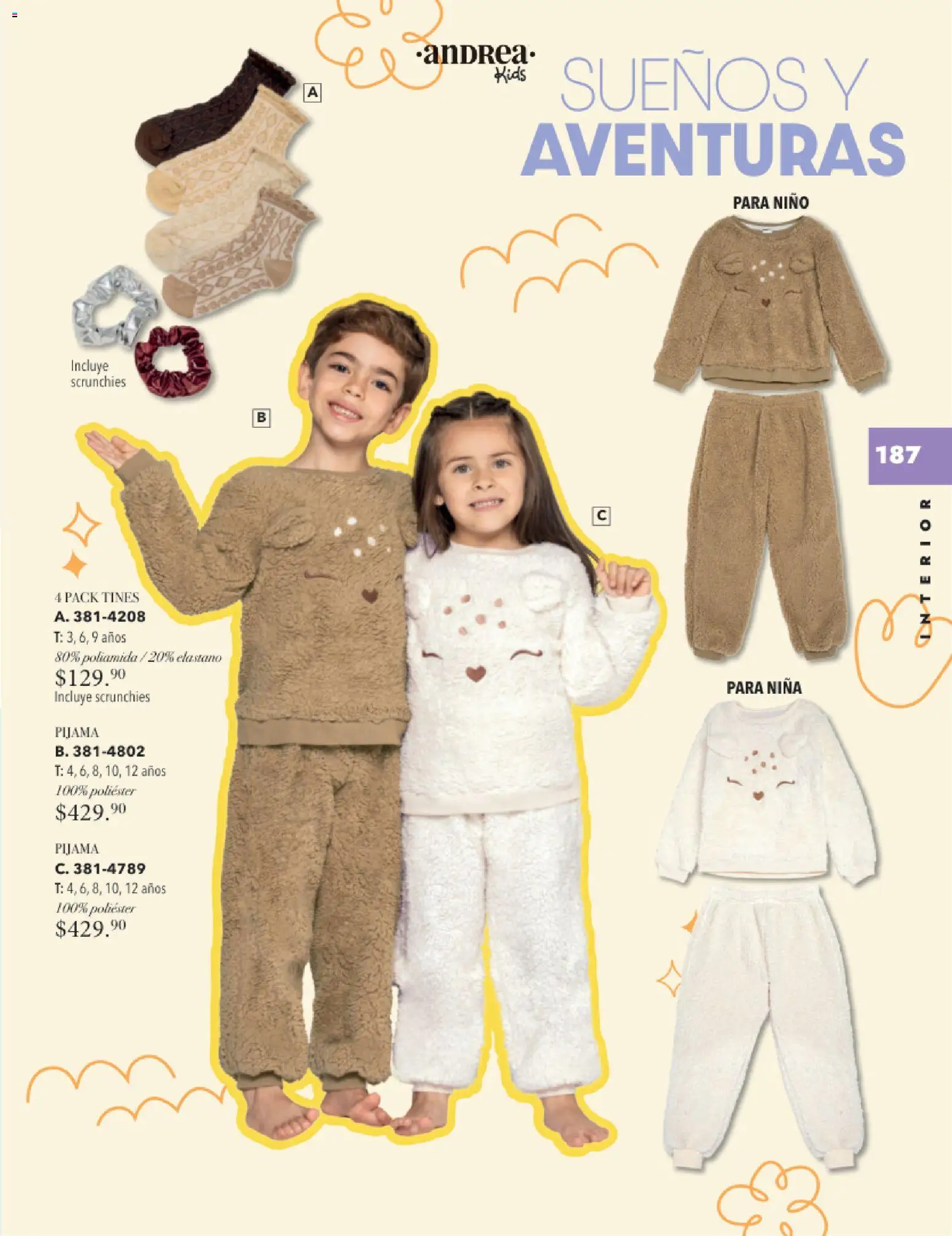 Nuevas ofertas de Andrea válidas en toda la República Mexicana desde el 26.11.2025. ¡Encuentra las mejores ofertas en Andrea catálogo Infantil Kids! | Página: 130 | Productos: Pijama