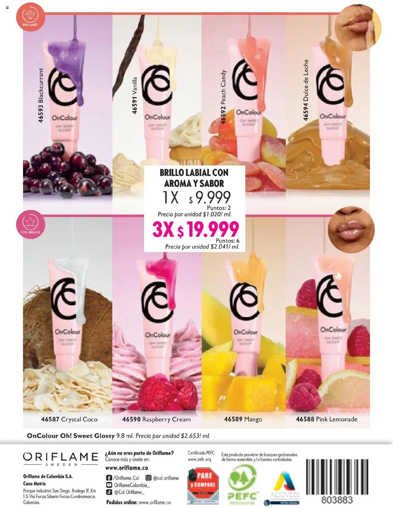 Oriflame revista - valida desde el 12.07.2025 | Página: 132 | Productos: Brillo, Mango, Coco, Leche