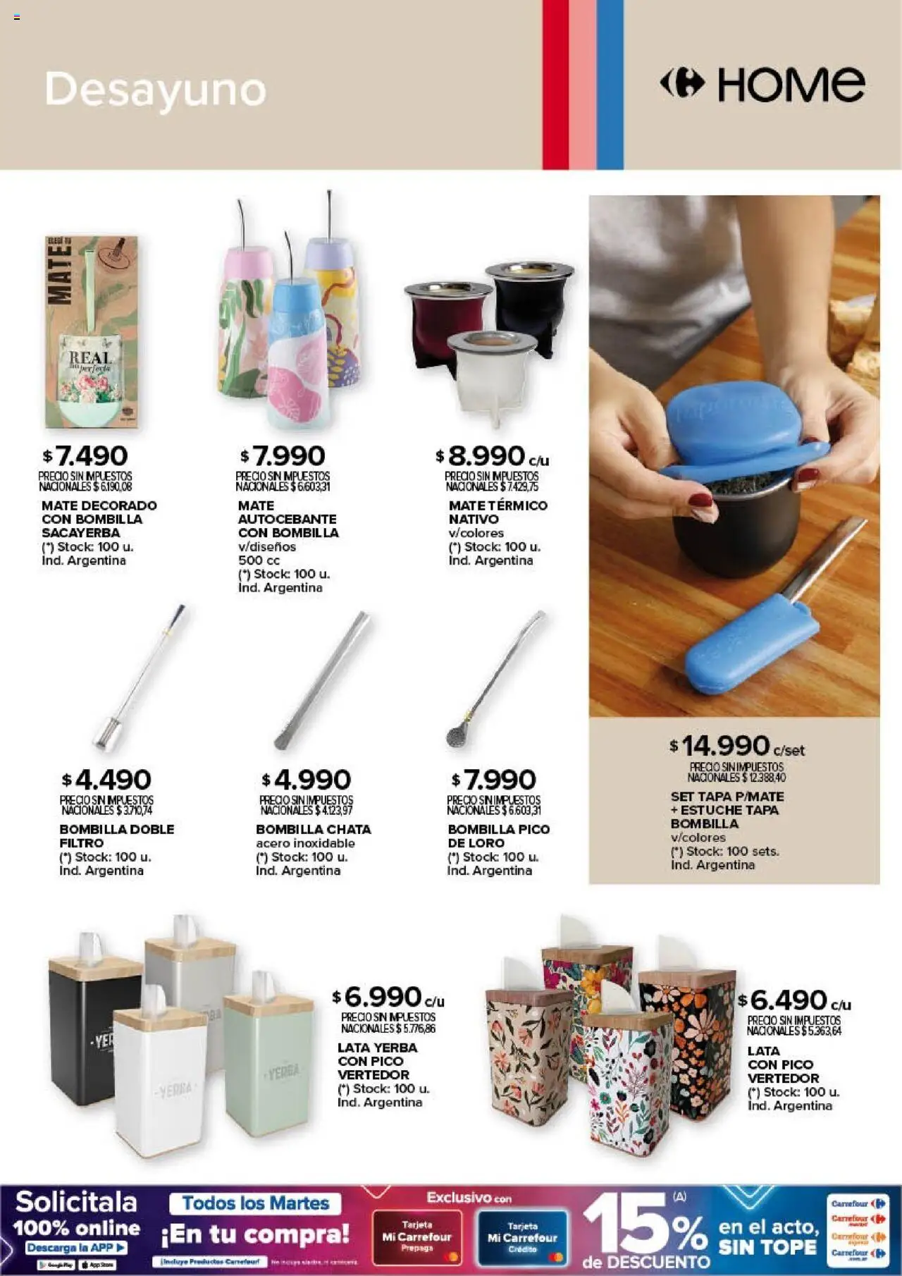 Carrefour - Deco Hogar │ válido desde el 06.06.2025 | Página: 5 | Productos: Mate, Yerba, Bombilla, Estuche