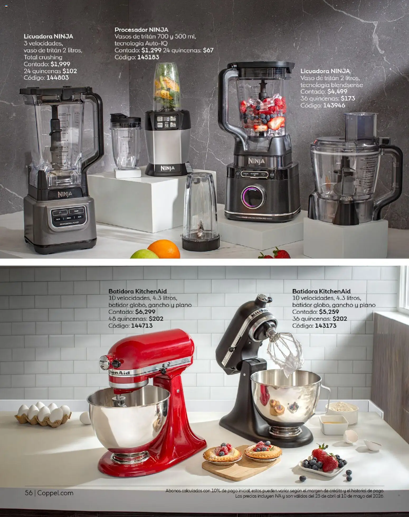 Nuevas ofertas de Coppel válidas en toda la República Mexicana desde el 25.04.2026. ¡Encuentra las mejores ofertas en Coppel catálogo Los regalos que mamá siempre quiere! | Página: 56 | Productos: Licuadora, Batidora, Batidor, Vasos
