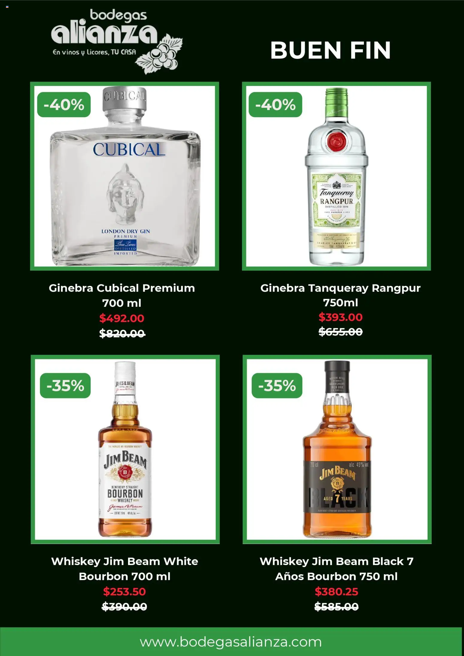 Nuevas ofertas de Bodegas Alianza válidas en toda la República Mexicana desde el 13.11.2025. ¡Encuentra las mejores ofertas en Bodegas Alianza Buen Fin! | Página: 2 | Productos: Gin, Whiskey, Ginebra