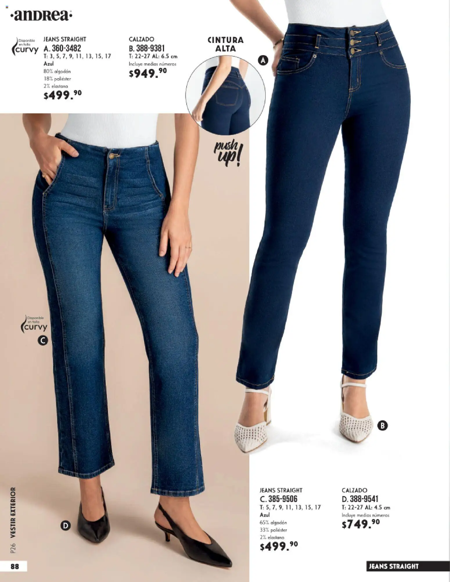 Nuevas ofertas de Andrea válidas en toda la República Mexicana desde el 25.01.2026. ¡Encuentra las mejores ofertas en Andrea catálogo Vestir! | Página: 88 | Productos: Algodón