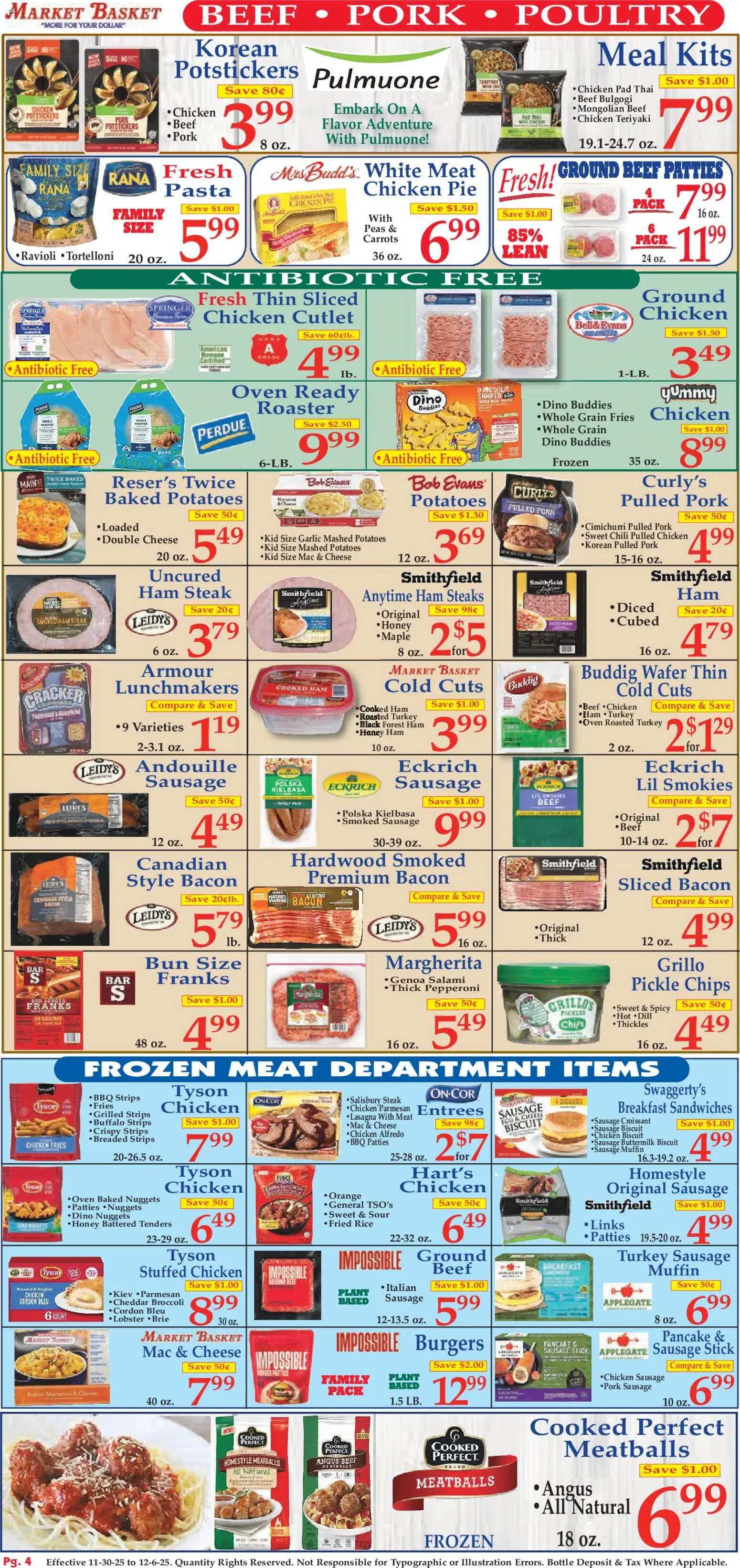 Market Basket Ad - valid from 30.11.2025 | Page: 3 | Products: Broccoli, Salami, Beef, Pasta