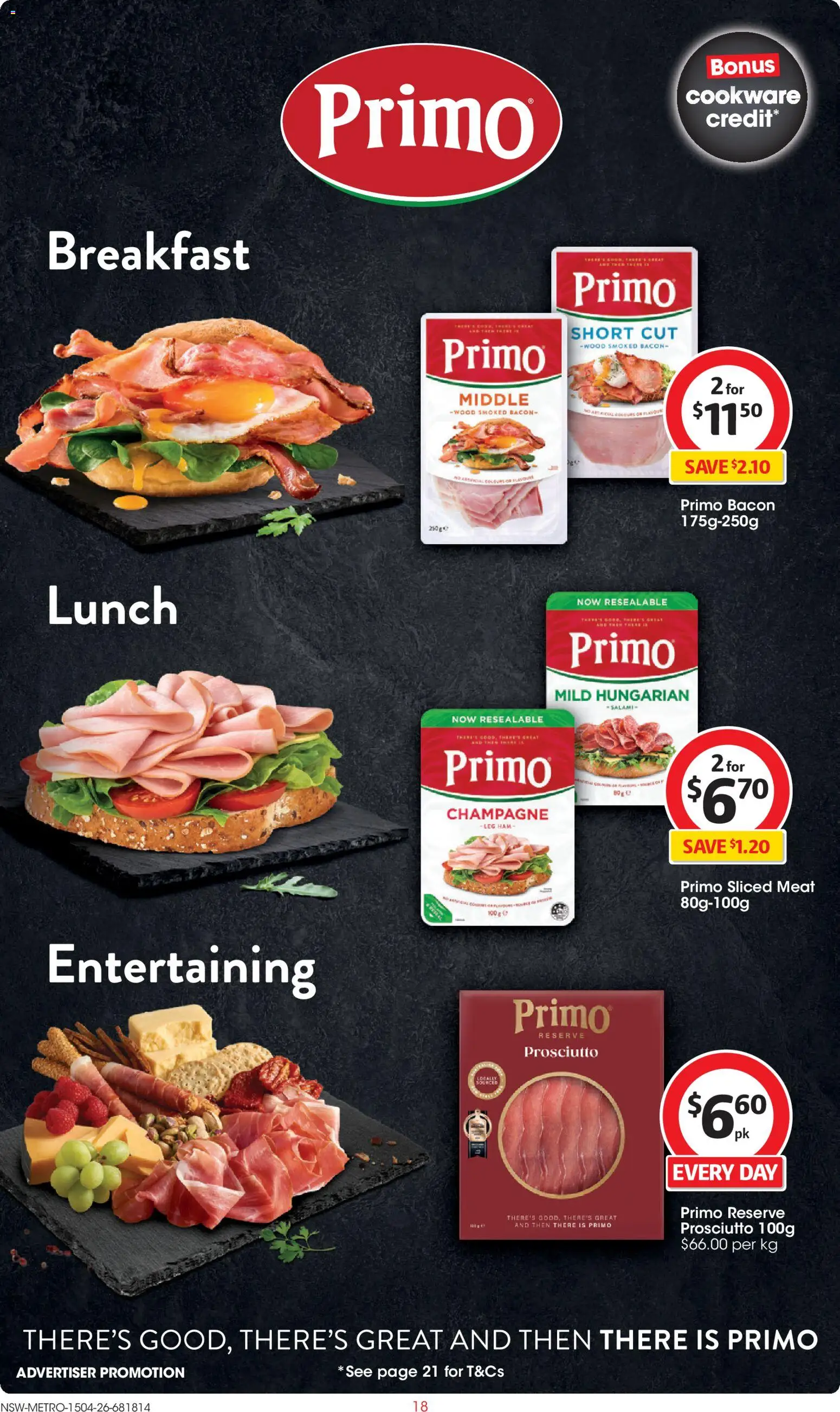 Coles catalogue - valid from 15.04.2026 | Page: 18 | Products: Bacon, Salami, Meat, Wood