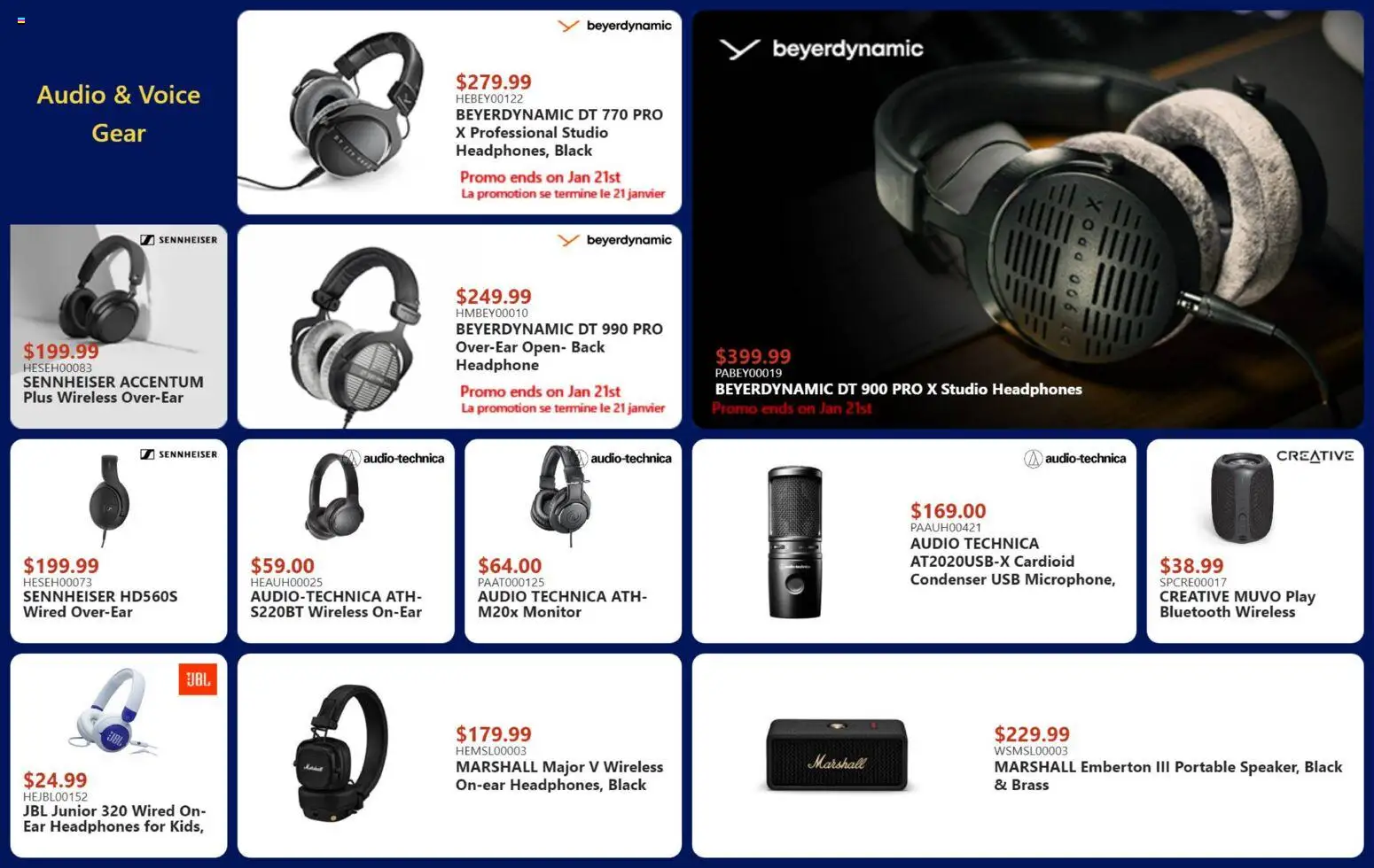 Canada Computers flyer valid from 16.01.2026 | Page: 10 | Products: Monitor, Audio, Headphones