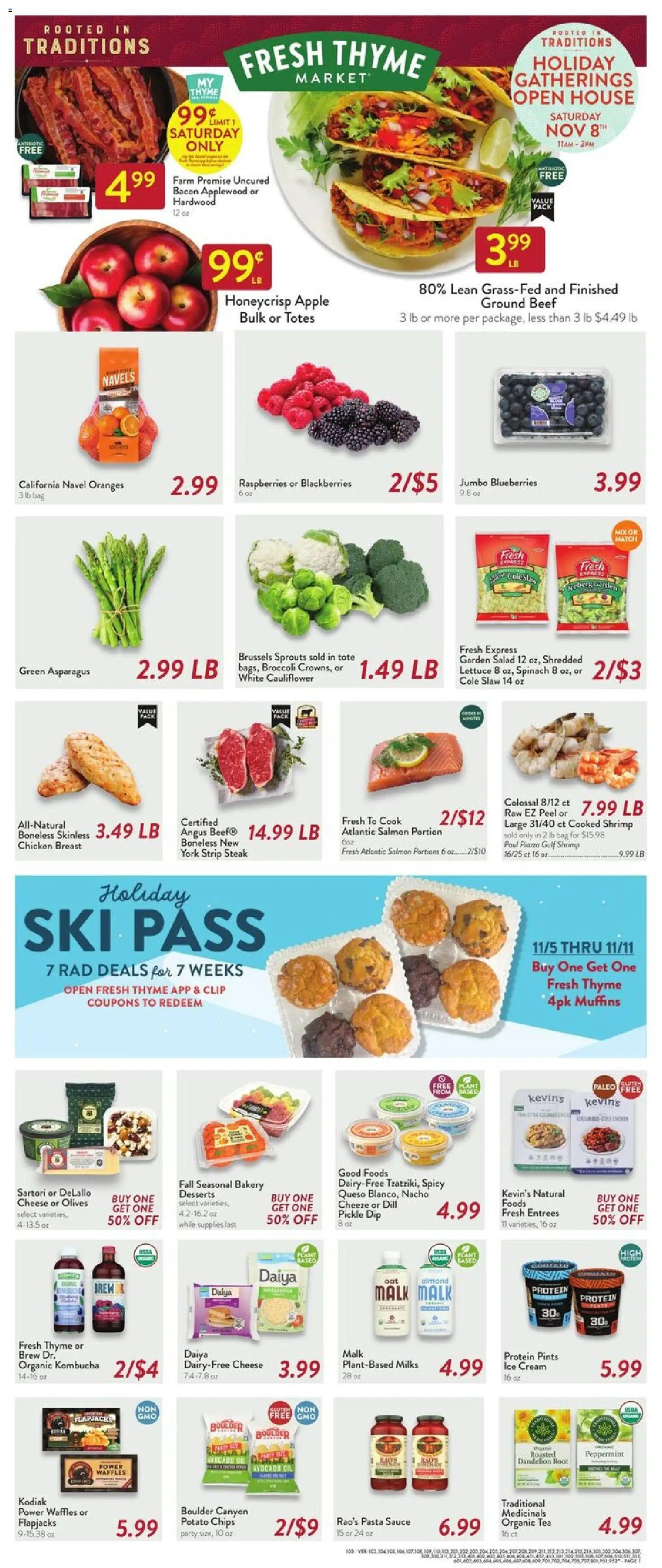 Fresh Thyme Weekly Ad - WI - valid from 05.11.2025 | Page: 3 | Products: Spinach, Oranges, Tea, Sauce