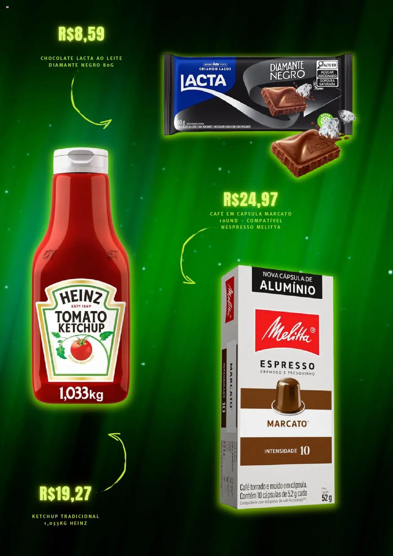 Mercado Livre Folheto - válido de 06.08.2025 | Página: 3 | Produtos: Leite, Café, Ketchup, Açúcar