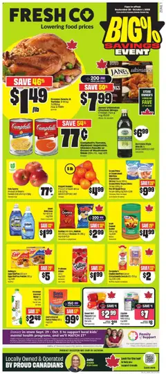 Preview of FreshCo weekly flyer / circulaire from shop FreshCo valid from 25.09.2025