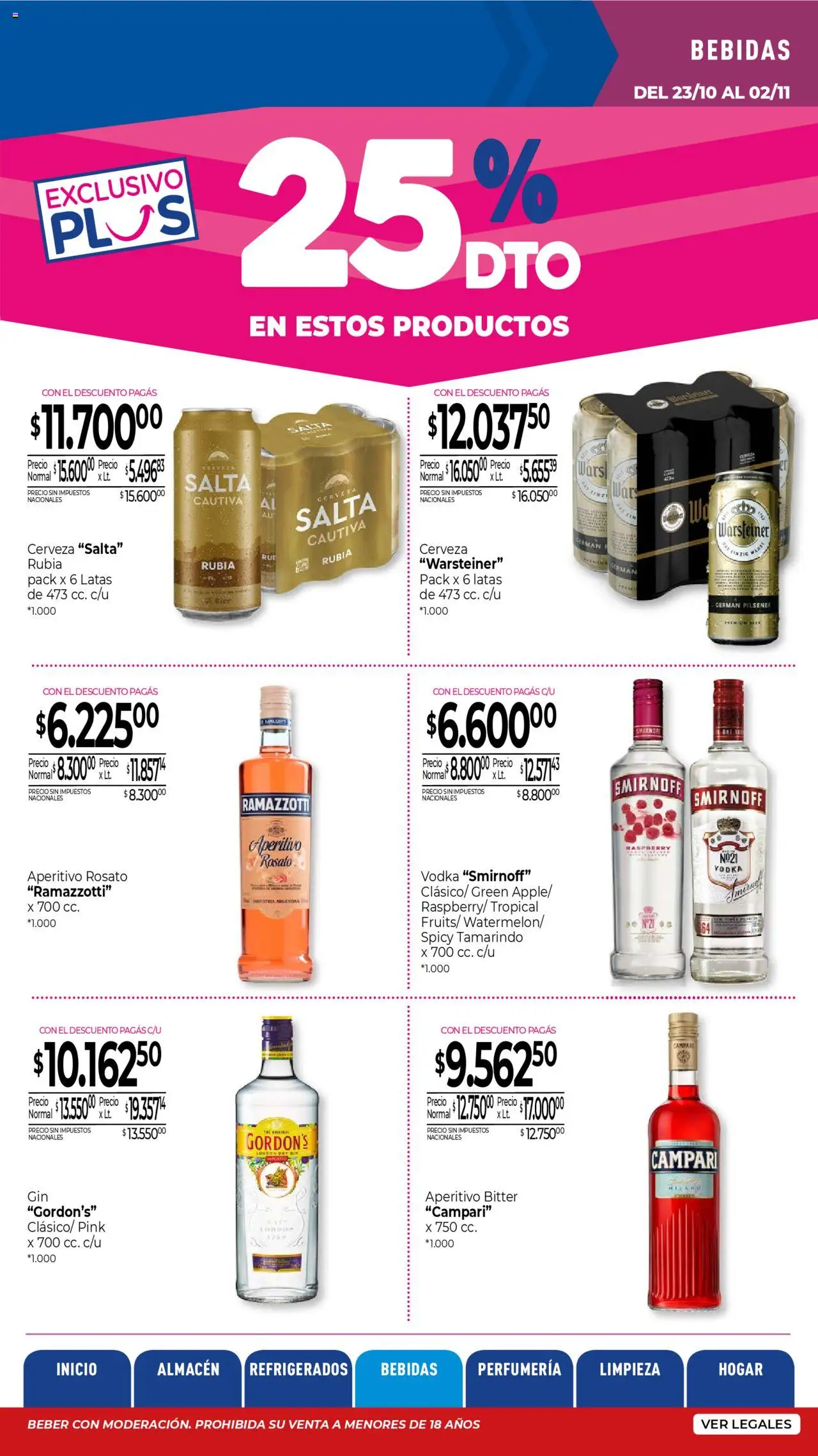 La Anonima catálogo │ válido desde el 23.10.2025 | Página: 24 | Productos: Vodka, Cerveza