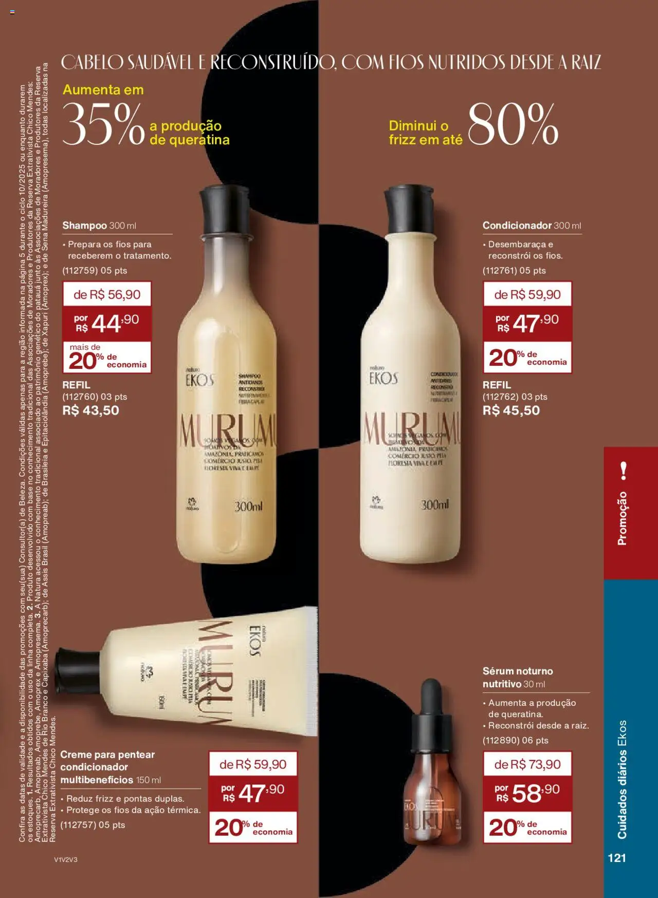 Natura Folheto - válido de 05.06.2025 | Página: 121 | Produtos: Condicionador, Sérum, Creme, Creme para pentear